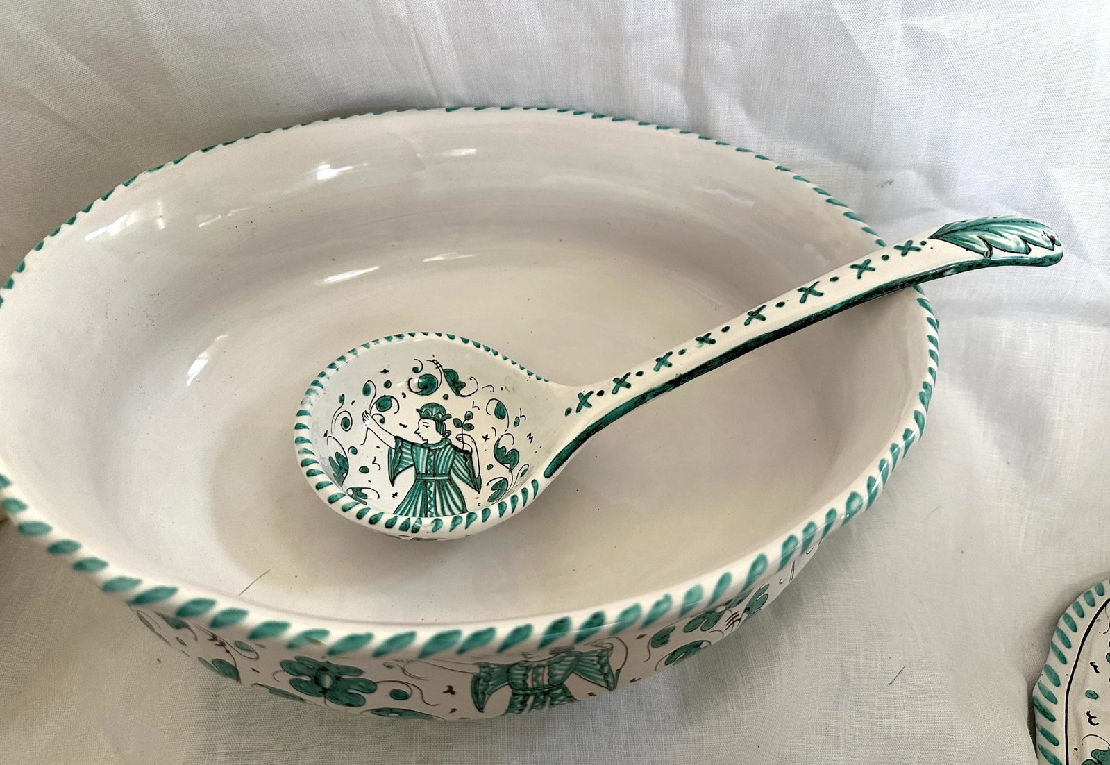 Deruta Maiolica Soup Tureen W/Spoon - 4