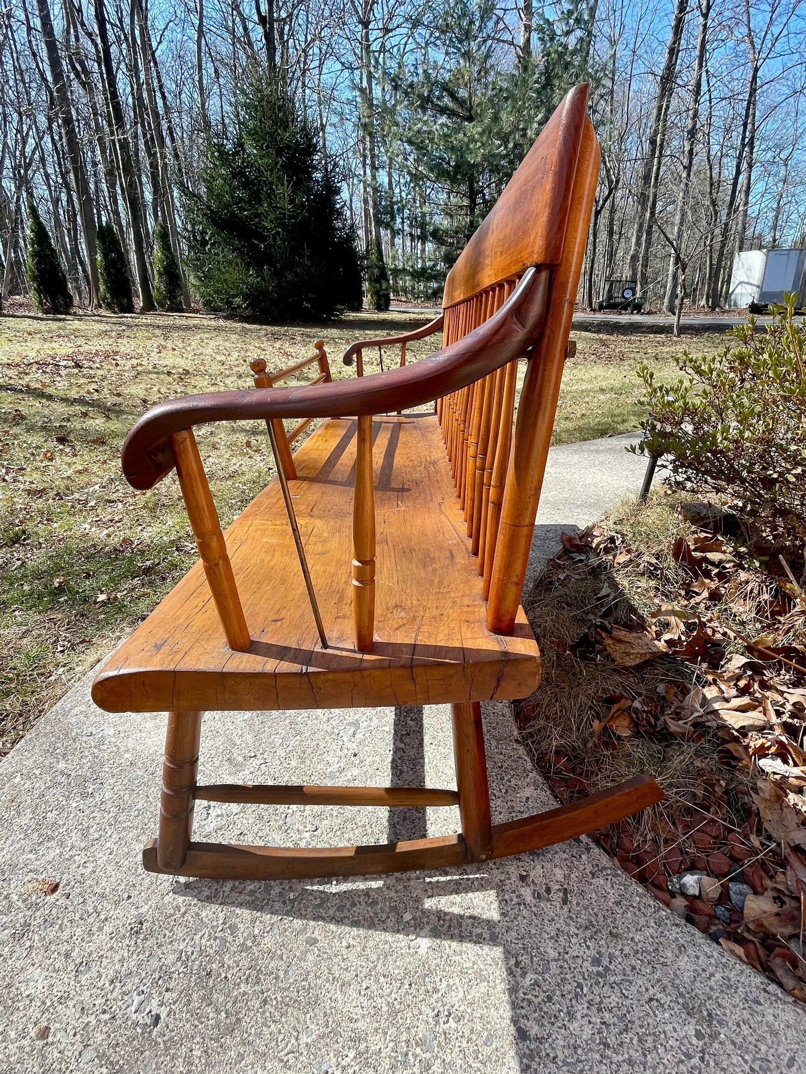 Antique Pennsylvania Mammy / Rocking Bench - 3
