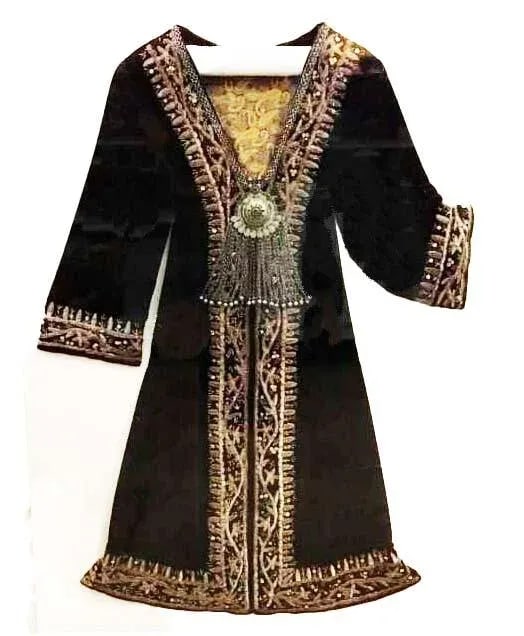 Velvet Tribal Robe in Plexiglass Box - Morocco Afghanistan - Textile Wall Decor - 2