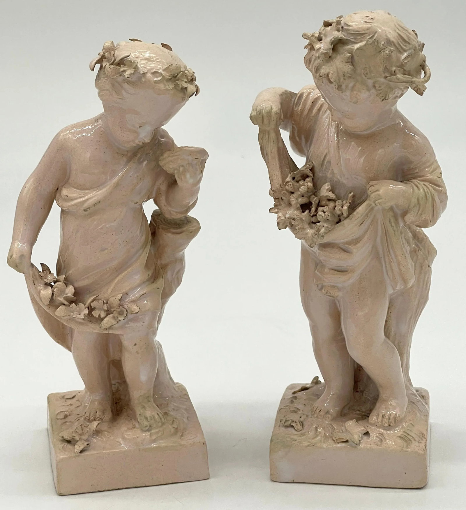 Sevres Creamware Figures Emblematic of Four Seasons, Modeled after/by Bachelier - 12