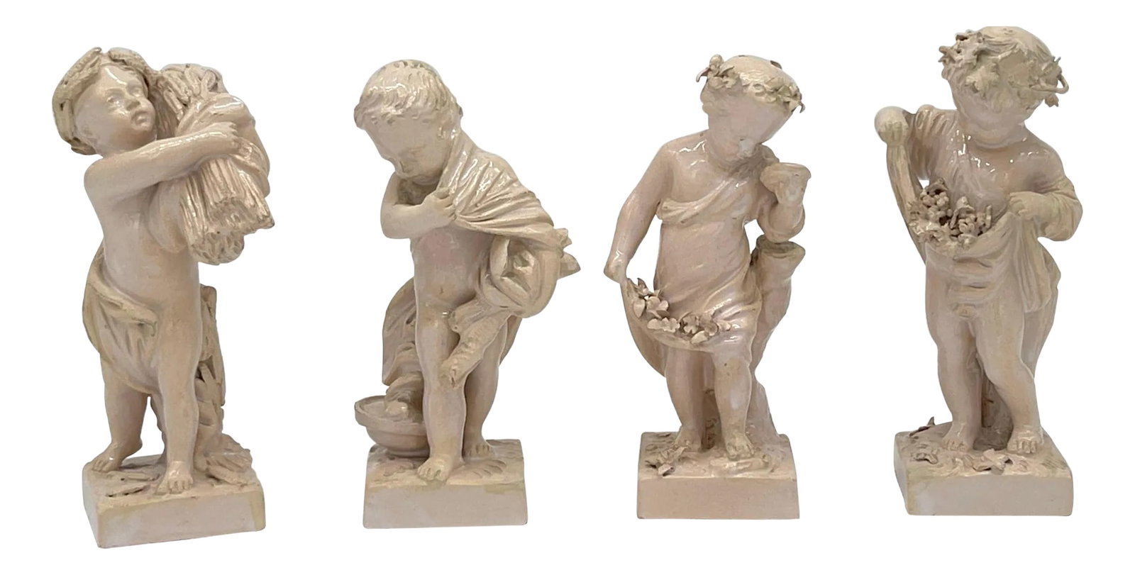 Sevres Creamware Figures Emblematic of Four Seasons, Modeled after/by Bachelier (1 of 12)