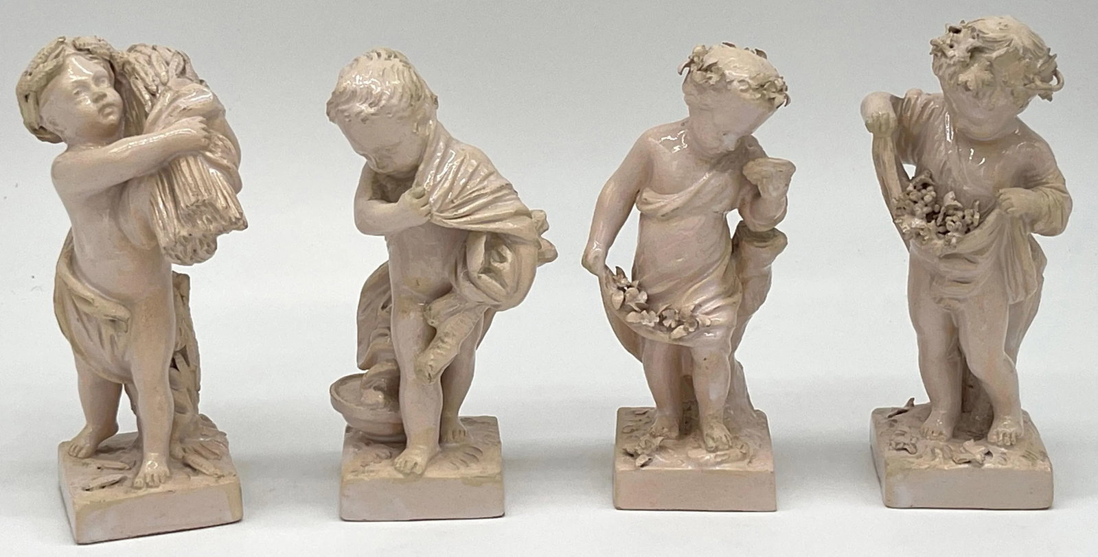 Sevres Creamware Figures Emblematic of Four Seasons, Modeled after/by Bachelier - 5