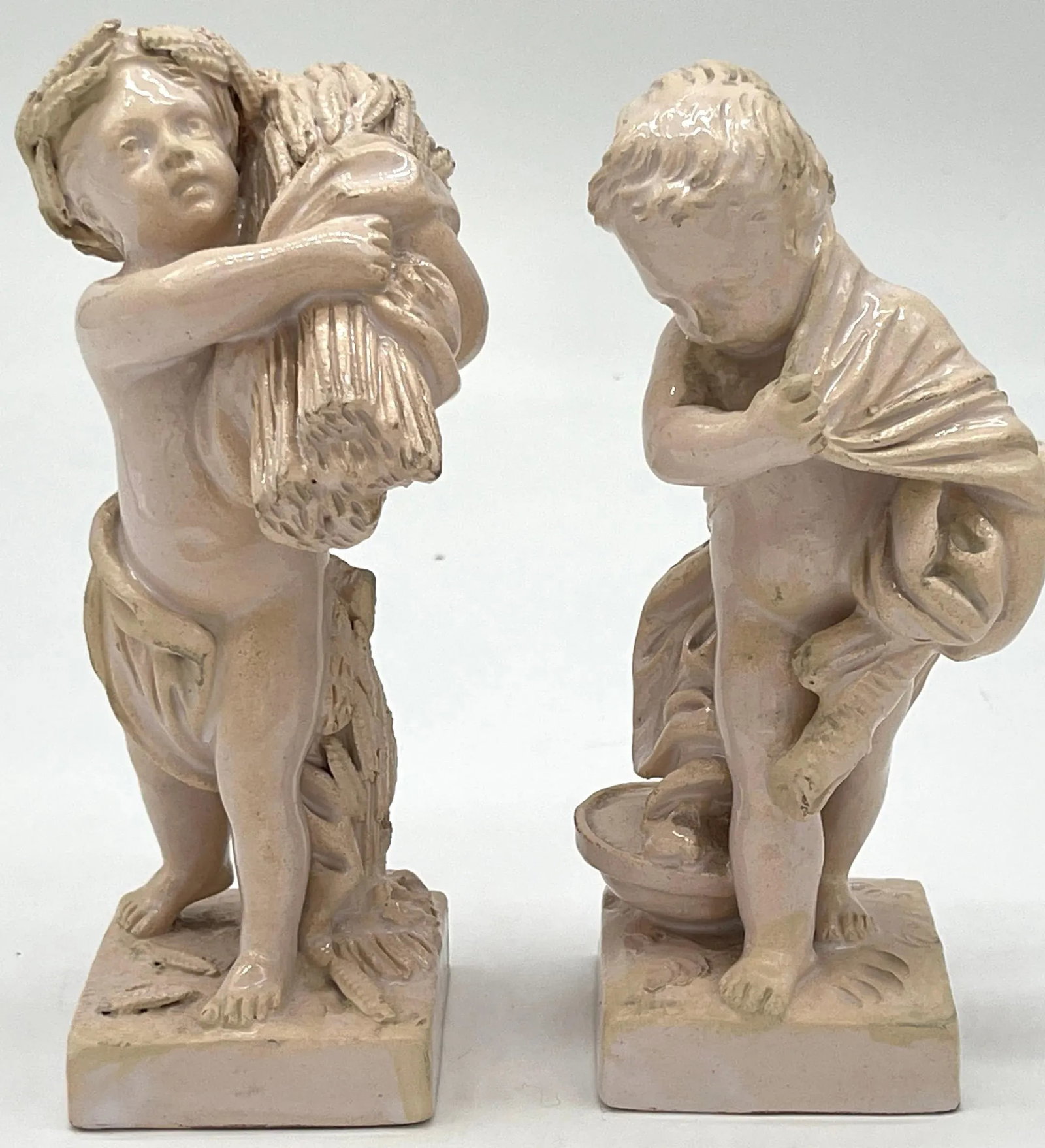 Sevres Creamware Figures Emblematic of Four Seasons, Modeled after/by Bachelier - 9