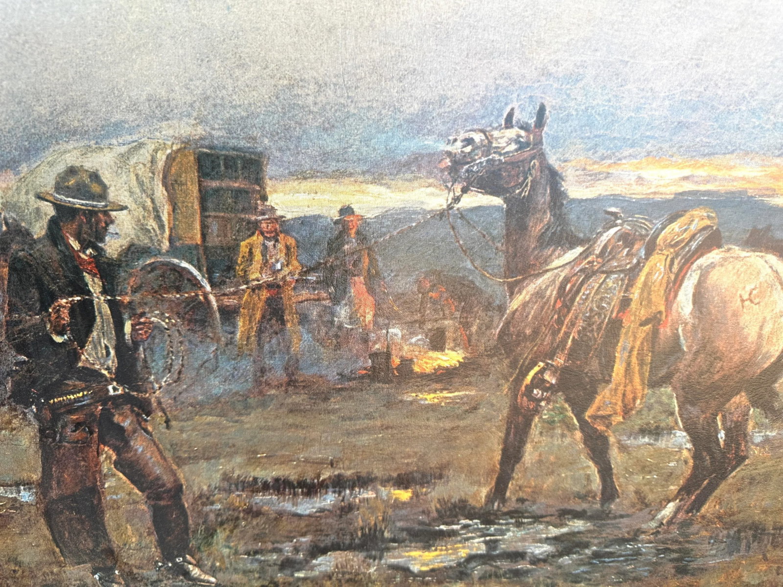Vintage Old West Cowboy/Horse Print - 3