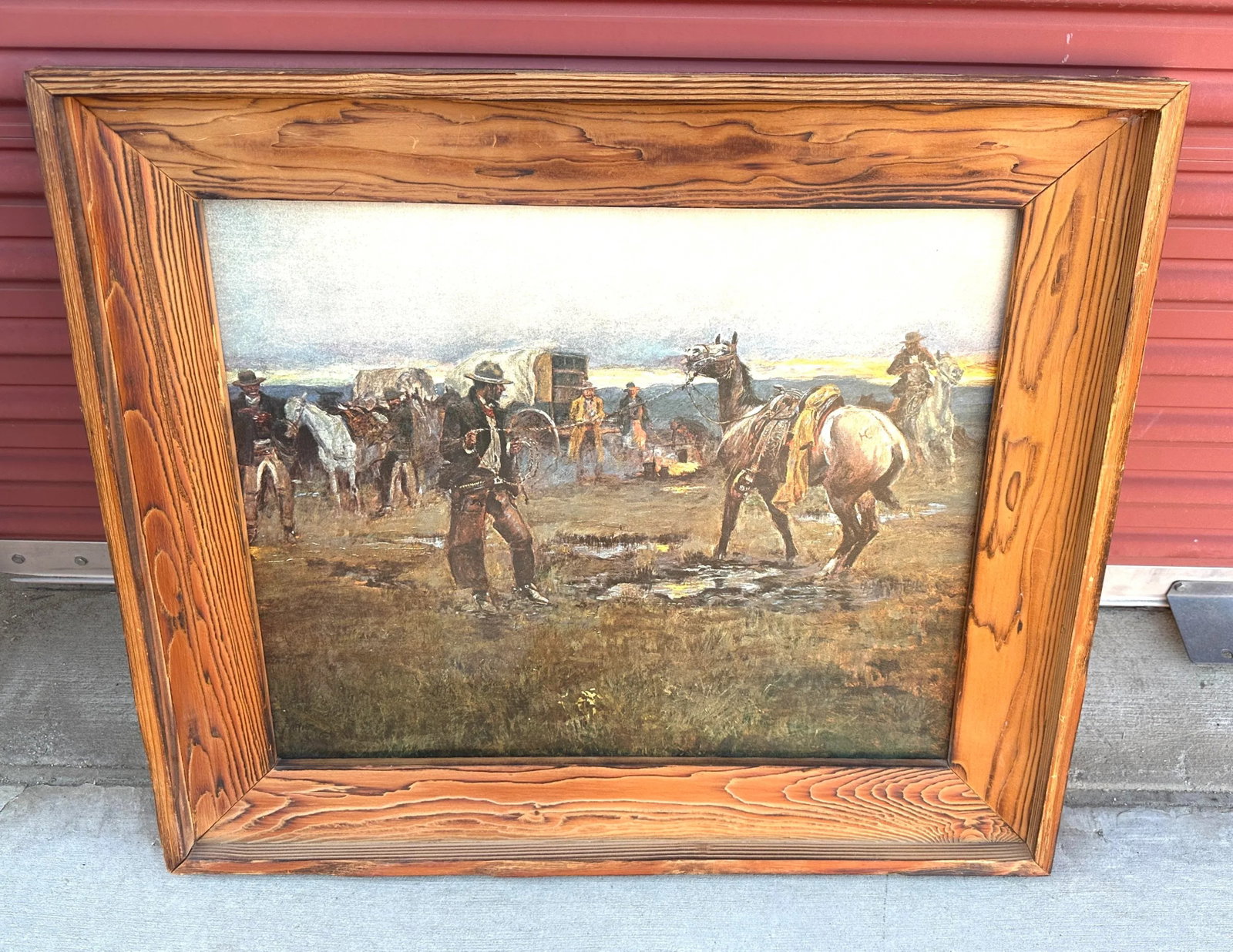 Vintage Old West Cowboy/Horse Print - 4