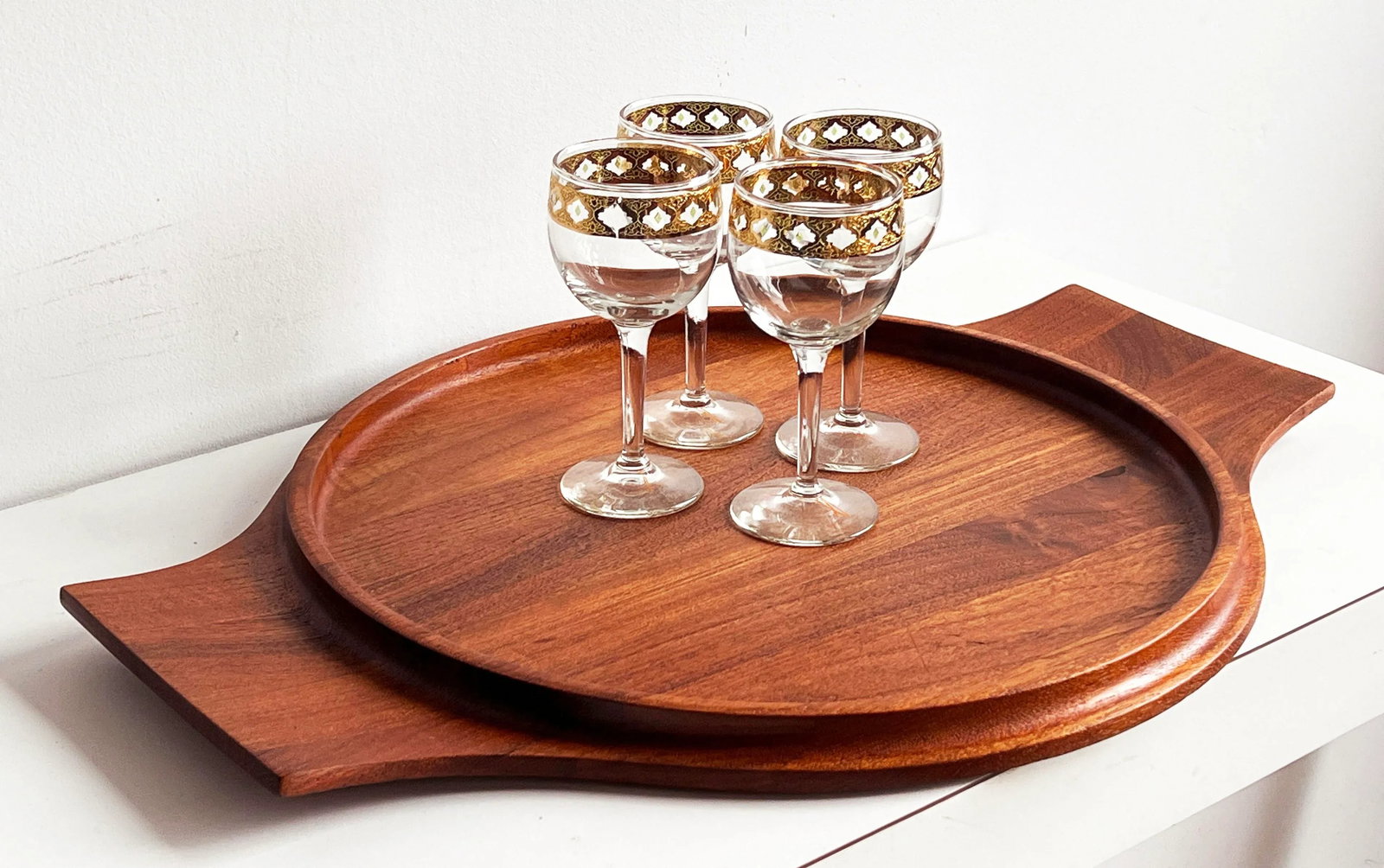 Vintage 21" Danish Modern Teak Cocktail Serving Tray by Jens Quistgaard for Dansk - 2