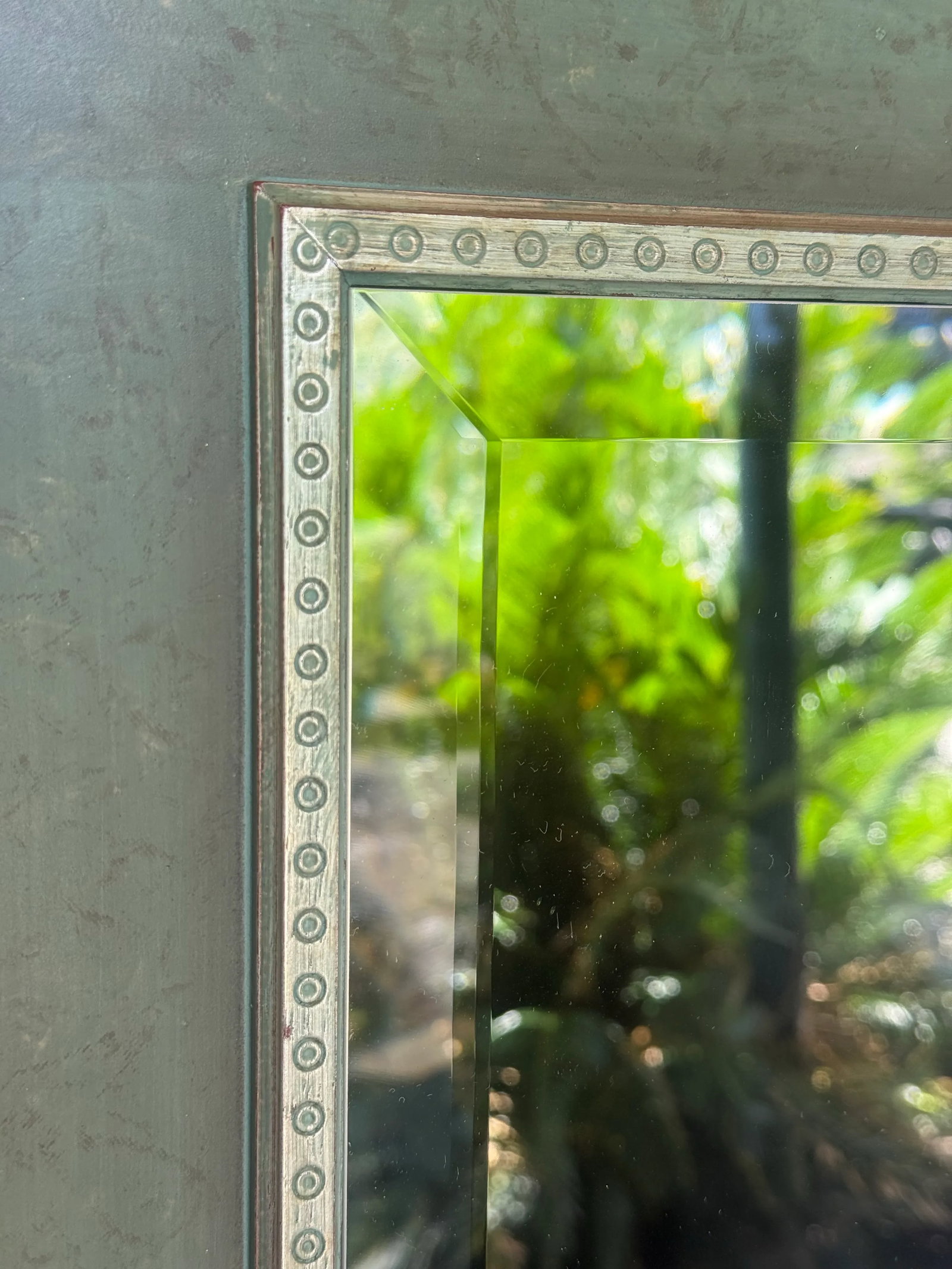 Vintage Silver Verde Wall Mirror Howard Elliot - 3
