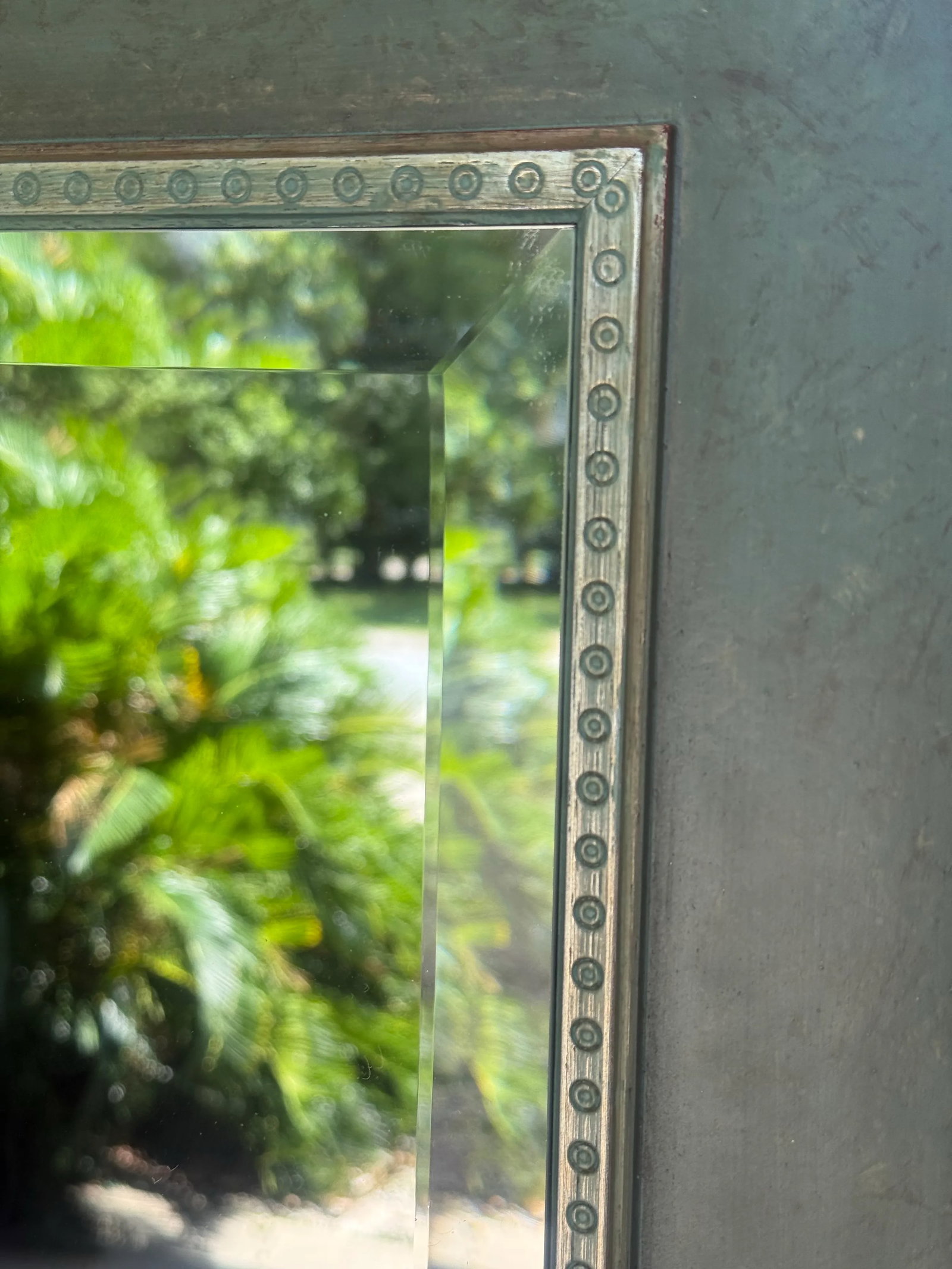 Vintage Silver Verde Wall Mirror Howard Elliot - 5