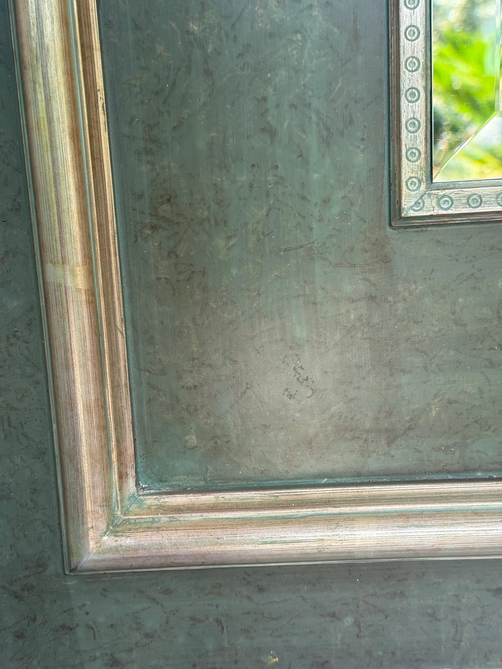 Vintage Silver Verde Wall Mirror Howard Elliot - 7