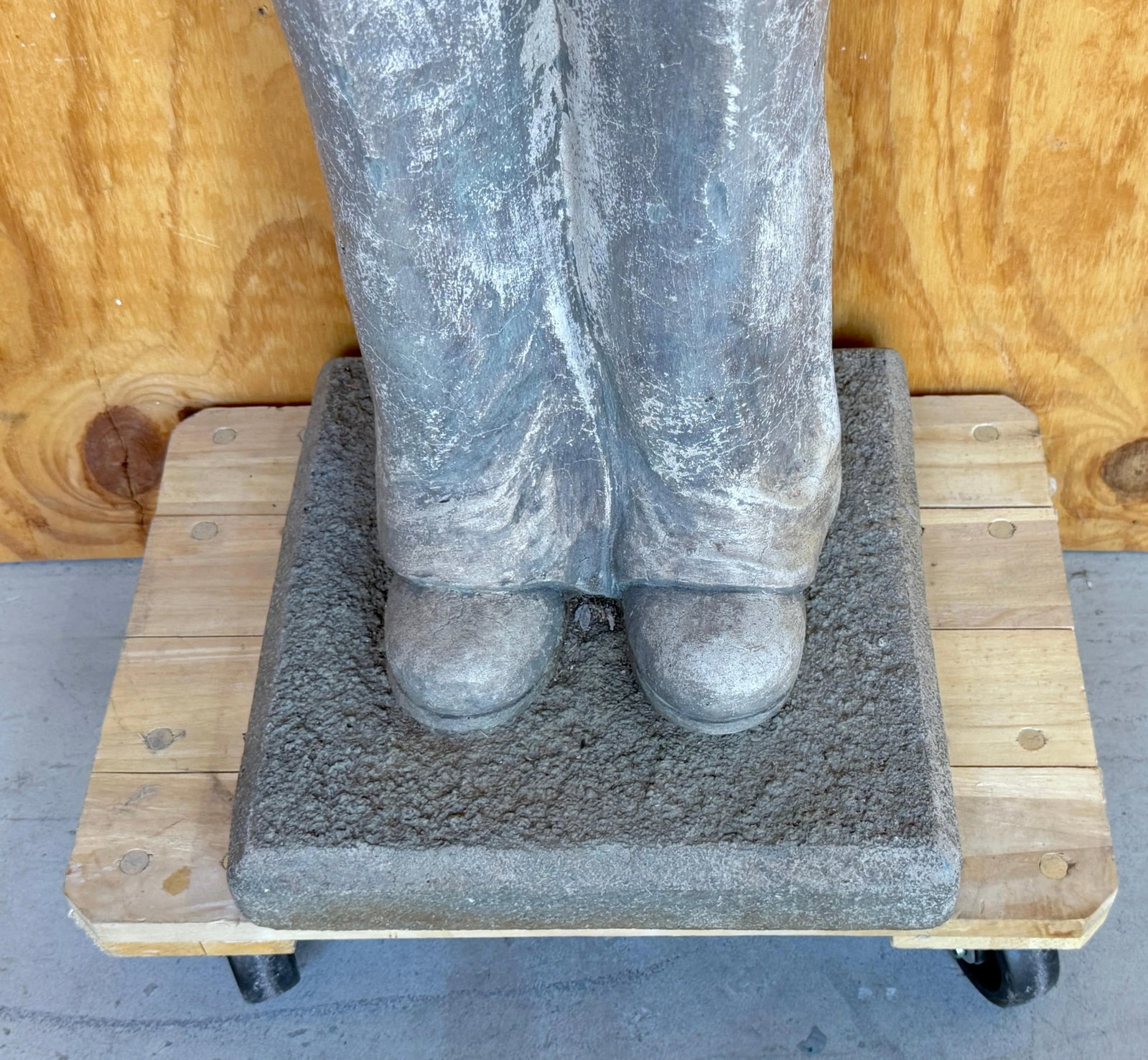 WPA Style Cast Stone Garden Flag Bearer Statue of a Handsome Navy Sailor - 5