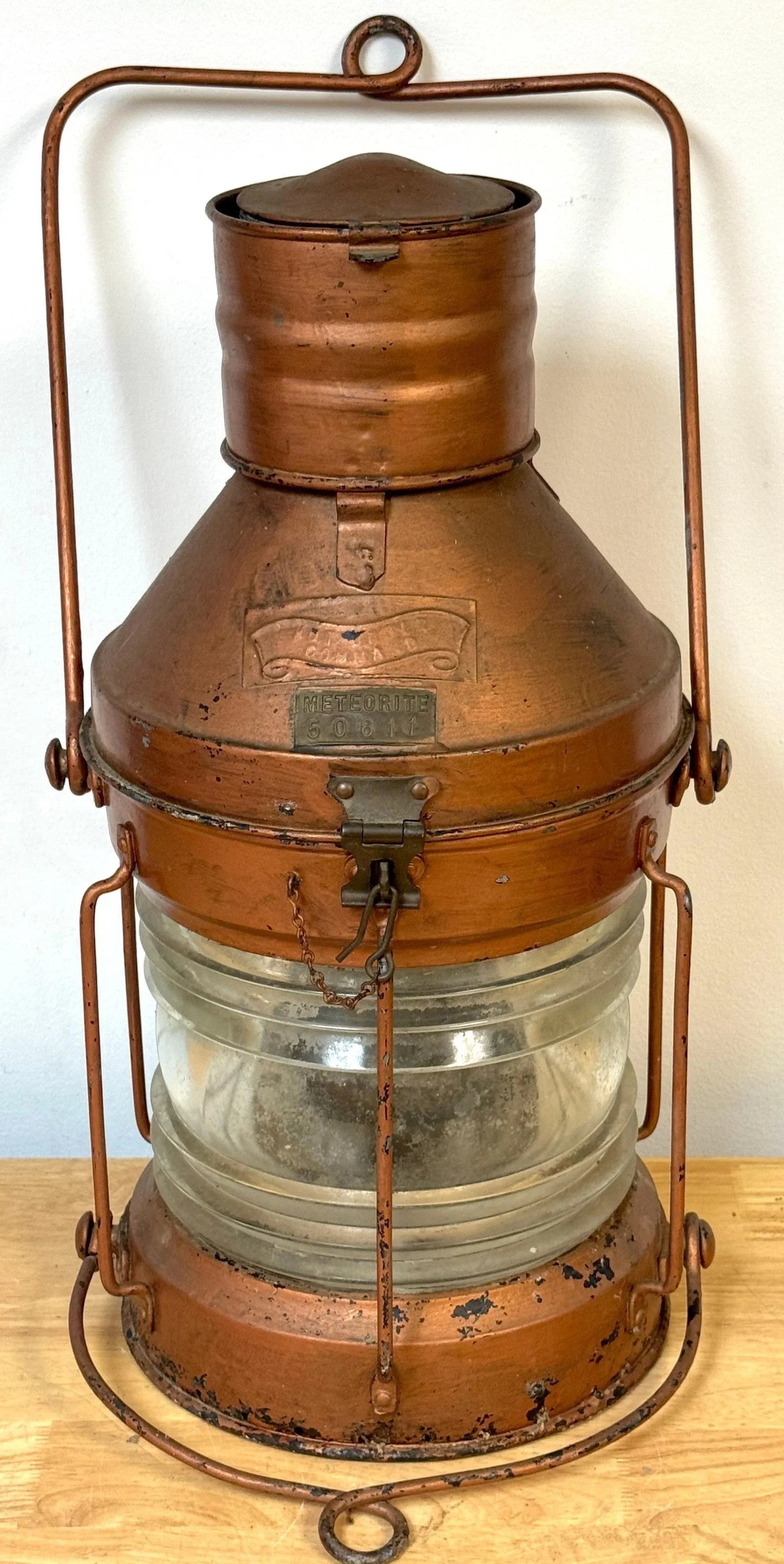 Antique English Maritime Lantern "Meteorite 50811" by Meteorite Lamp Co. - 5