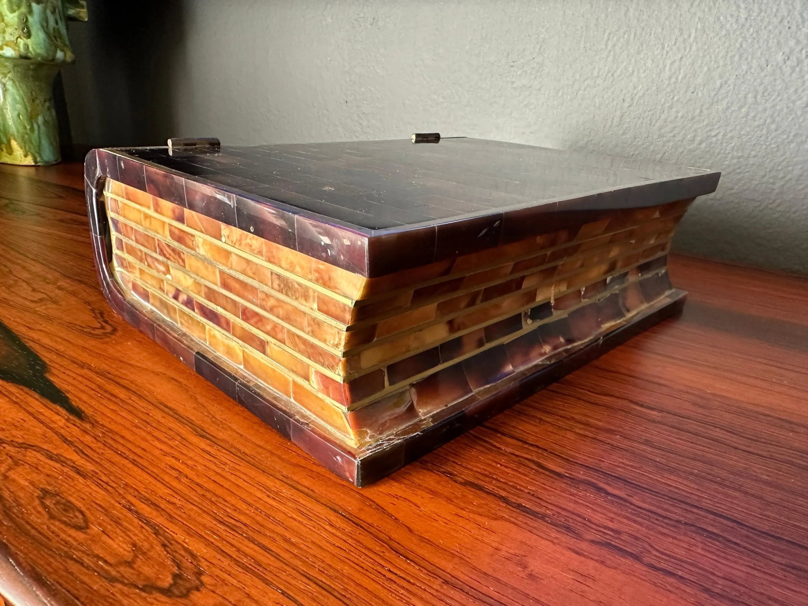 Tessellated Horn Jewelry Box - 4