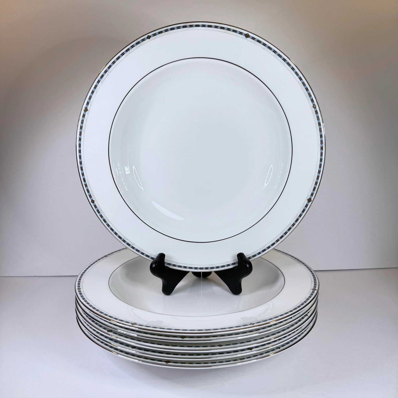 Wedgwood Guinevere Large 11" Individual Pasta Bowls - Set of 6 - 6