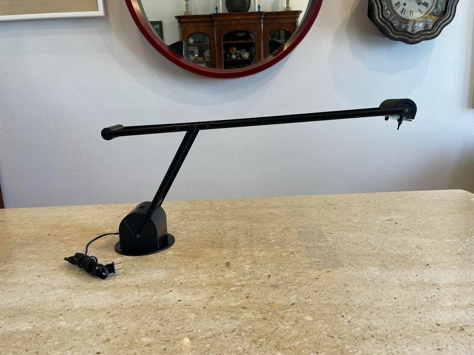 1980s Postmodern Black Cantilever Task Lamp by Lite Source Inc. - 4