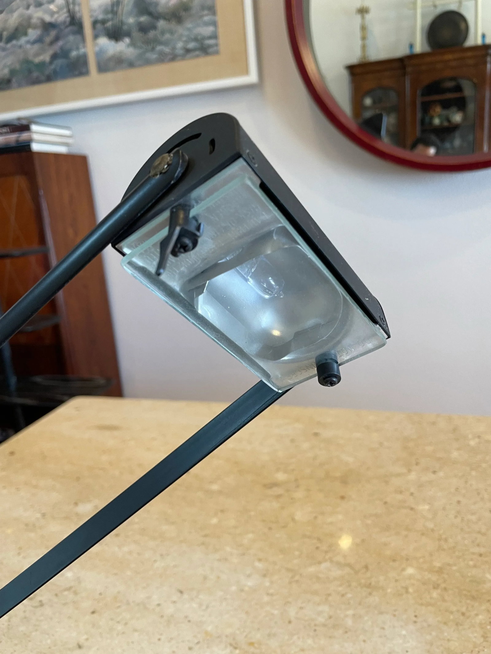 1980s Postmodern Black Cantilever Task Lamp by Lite Source Inc. - 5