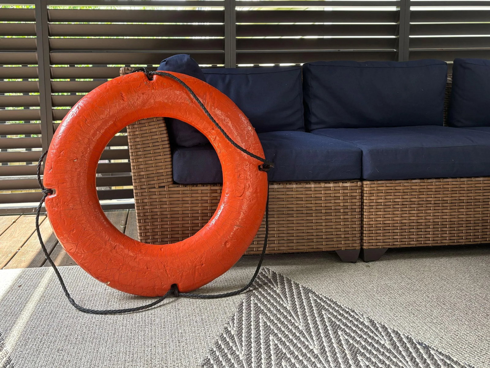 Vintage Life Preserver Ring, Coastal Beach House Decor - 10
