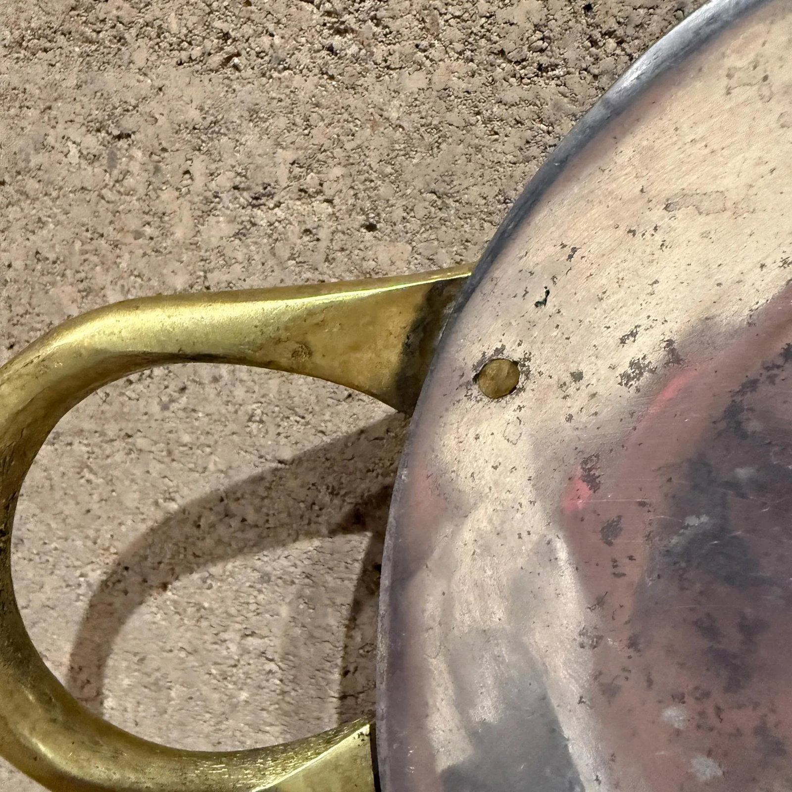 David Marshall Aluminum Brass Serving Platter Mid Century Modern - 10