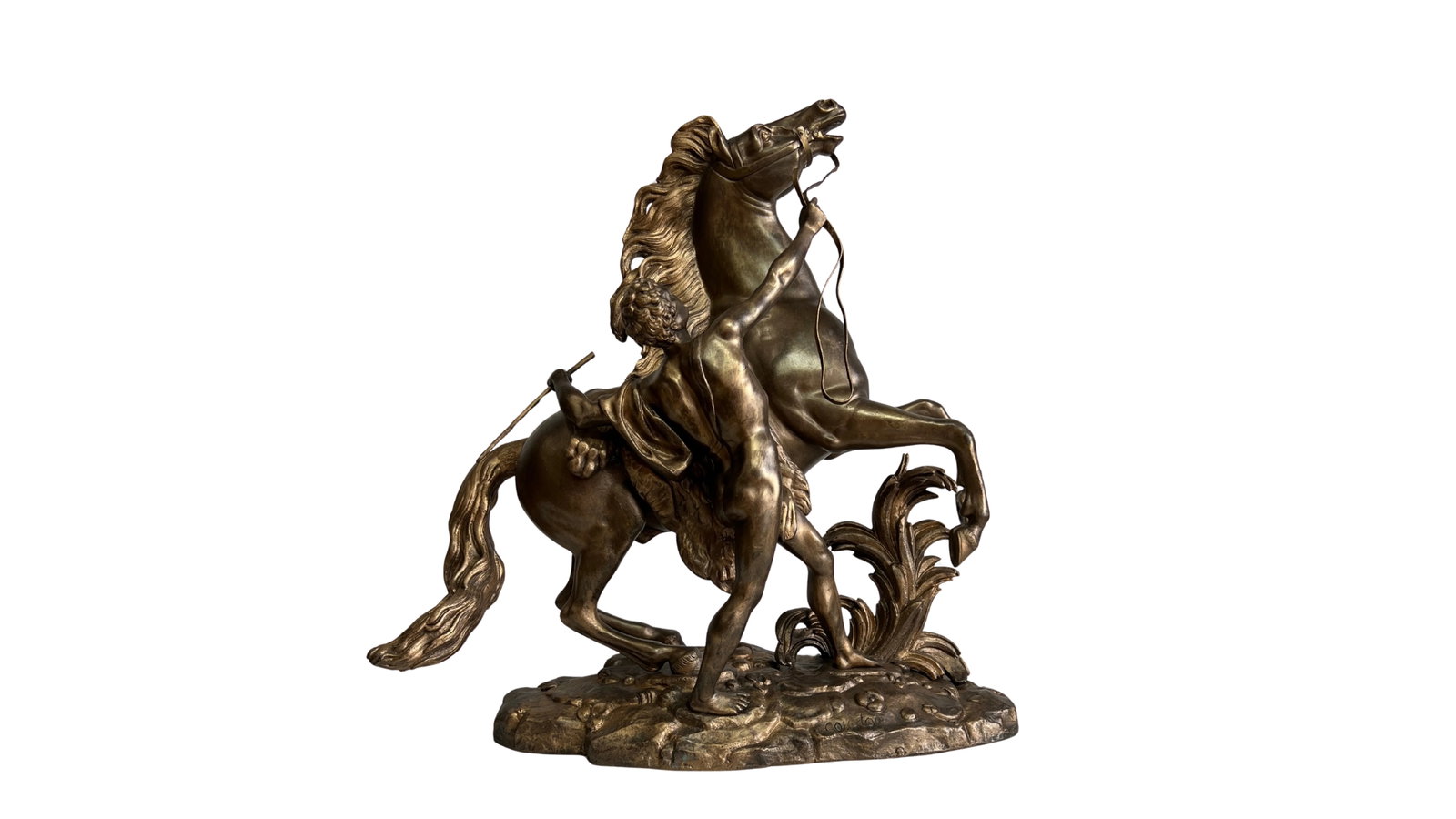 Antique Bronze Sculpture Styled After Cheval De Marly by Guillaume Coustou - 2