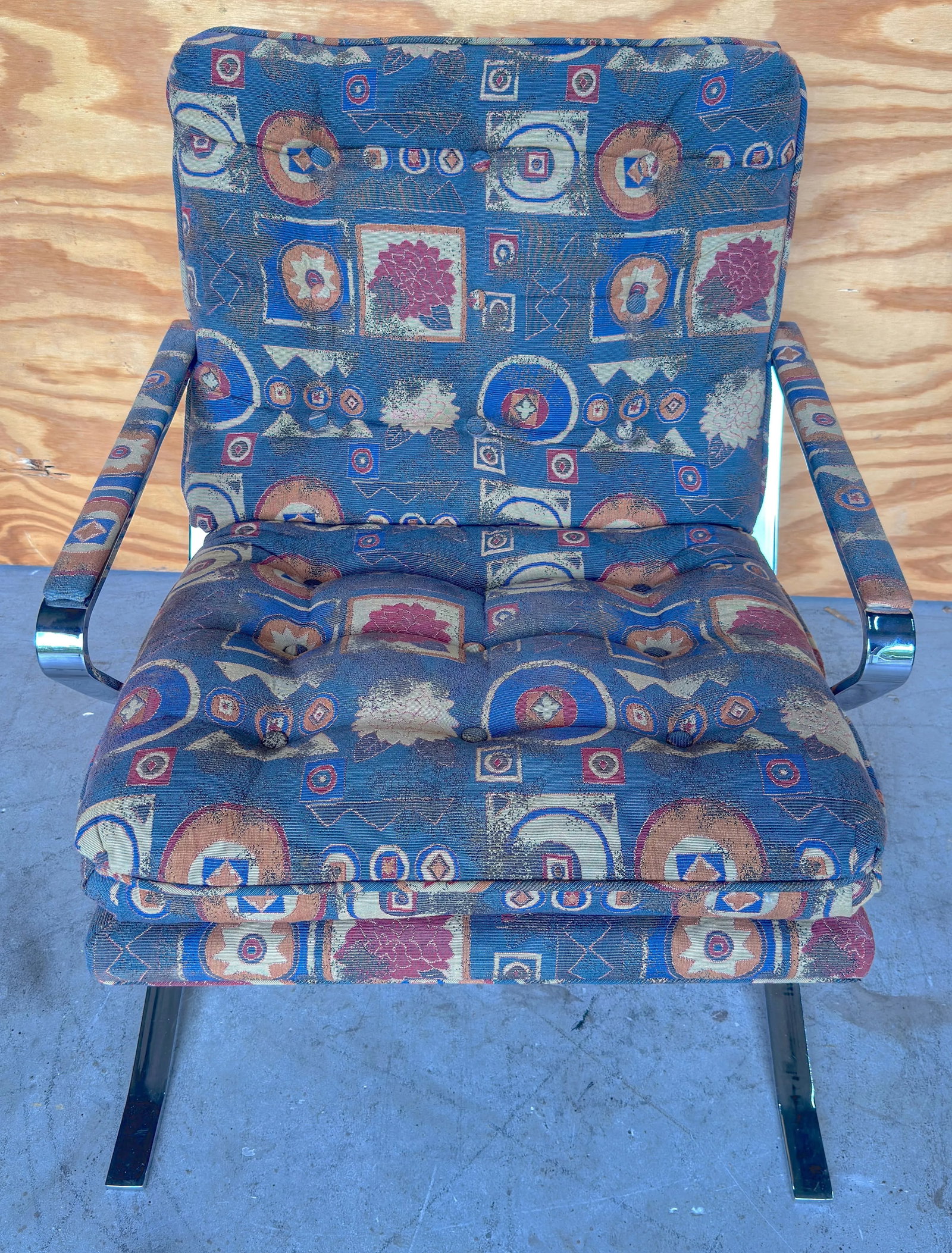 Pair of Mid-Century Modern Chrome X-Base Lounge Chairs, Bernhardt, Circa 1970s - 4