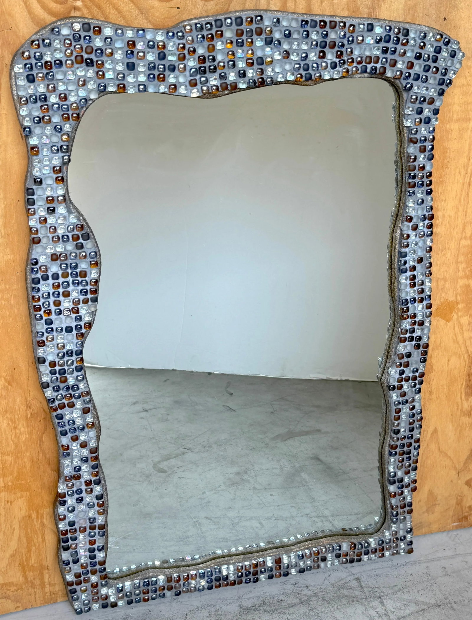 Postmodern Murano Glass Mosaic Biomorphic Mirror, Italy, circa 1990s - 3