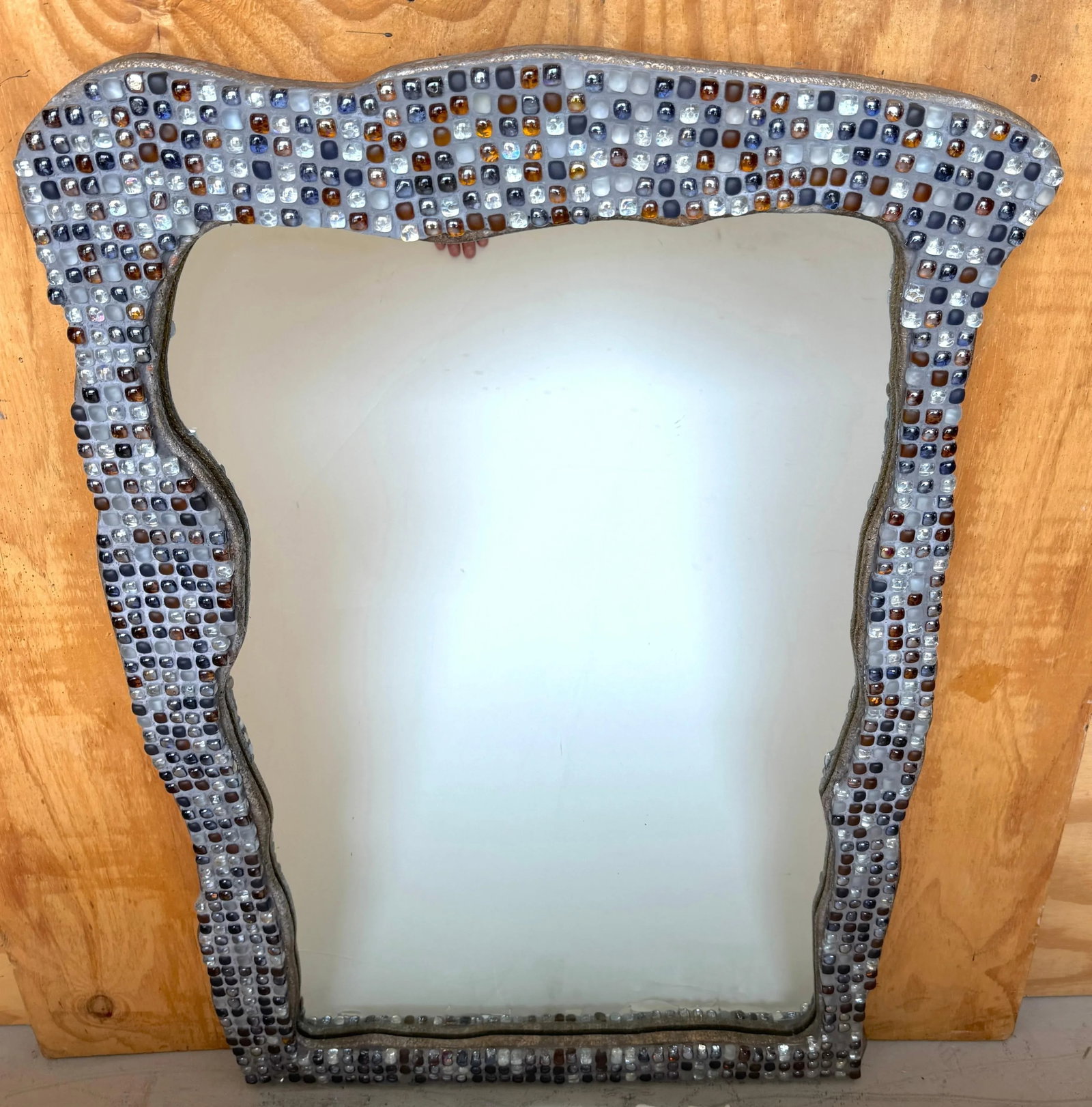 Postmodern Murano Glass Mosaic Biomorphic Mirror, Italy, circa 1990s - 5