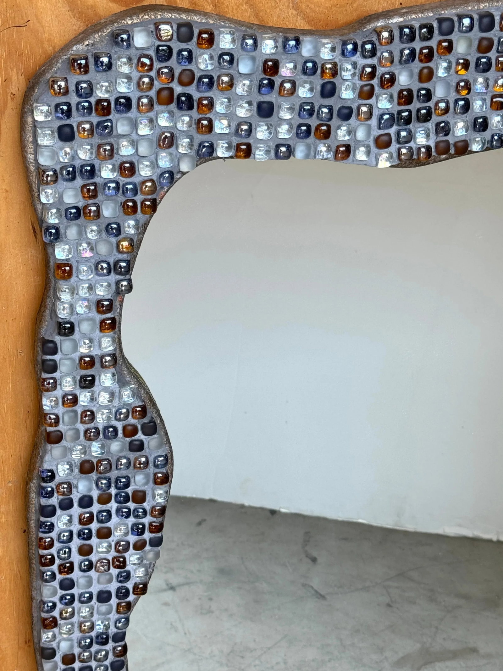 Postmodern Murano Glass Mosaic Biomorphic Mirror, Italy, circa 1990s - 6