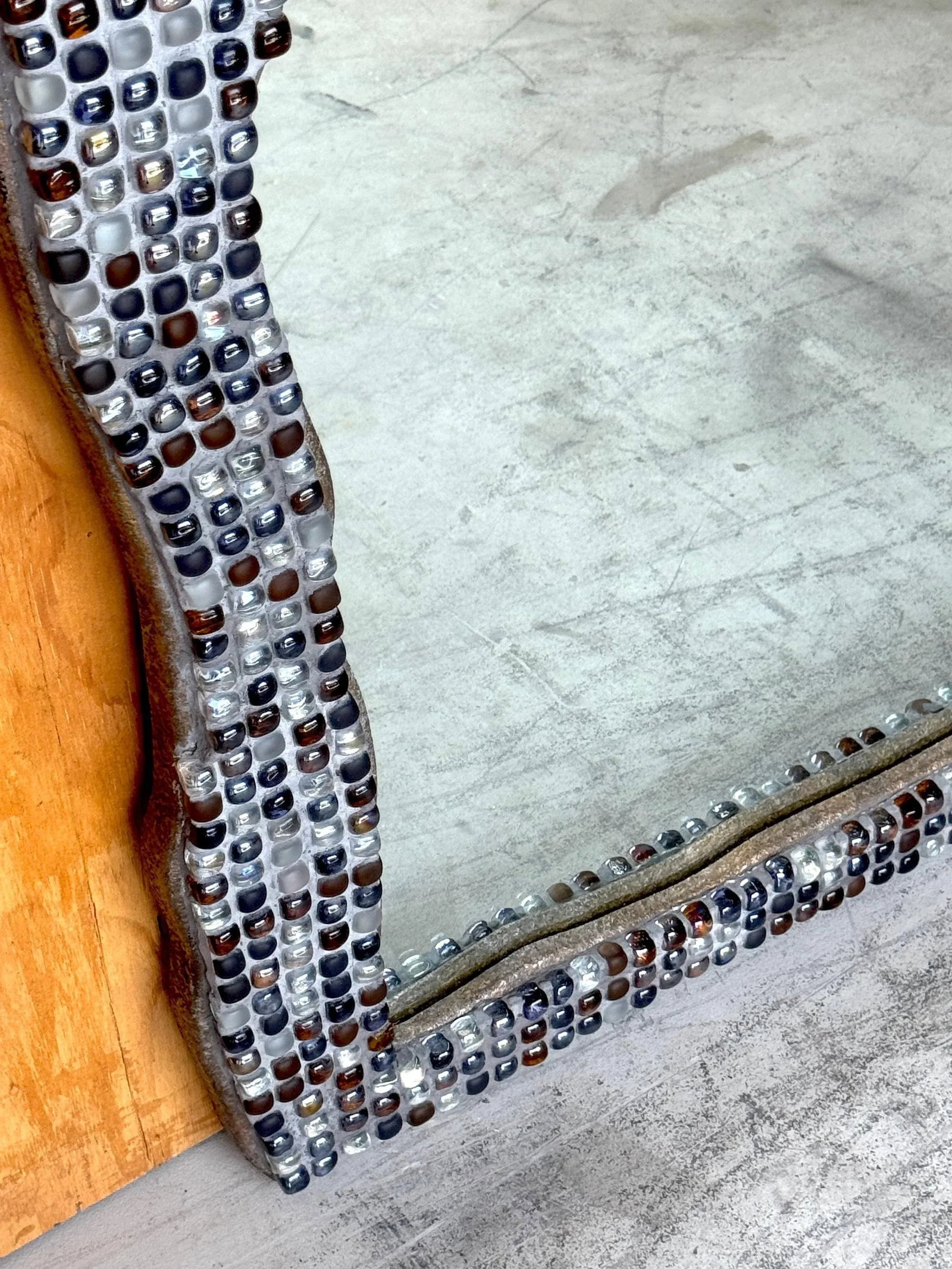 Postmodern Murano Glass Mosaic Biomorphic Mirror, Italy, circa 1990s - 9