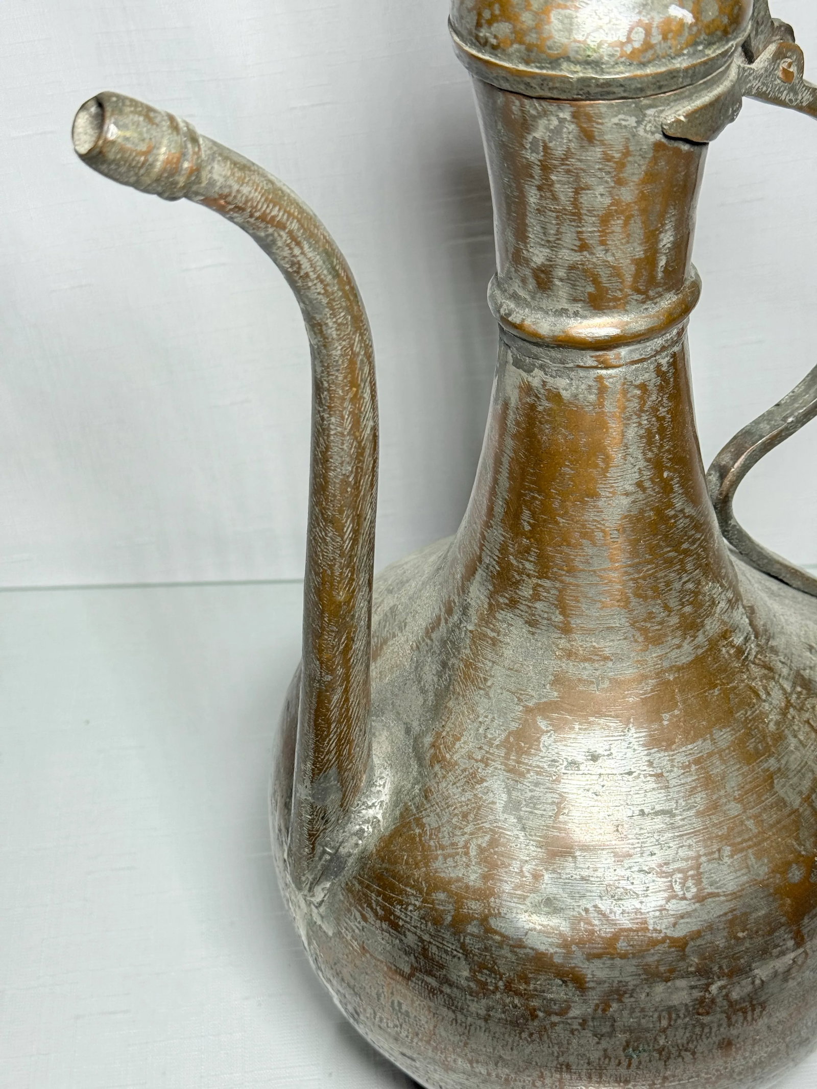 Antique Middle Eastern Copper Ewer Table Lamp - 19th Century Ottoman Craftsmanship - 10