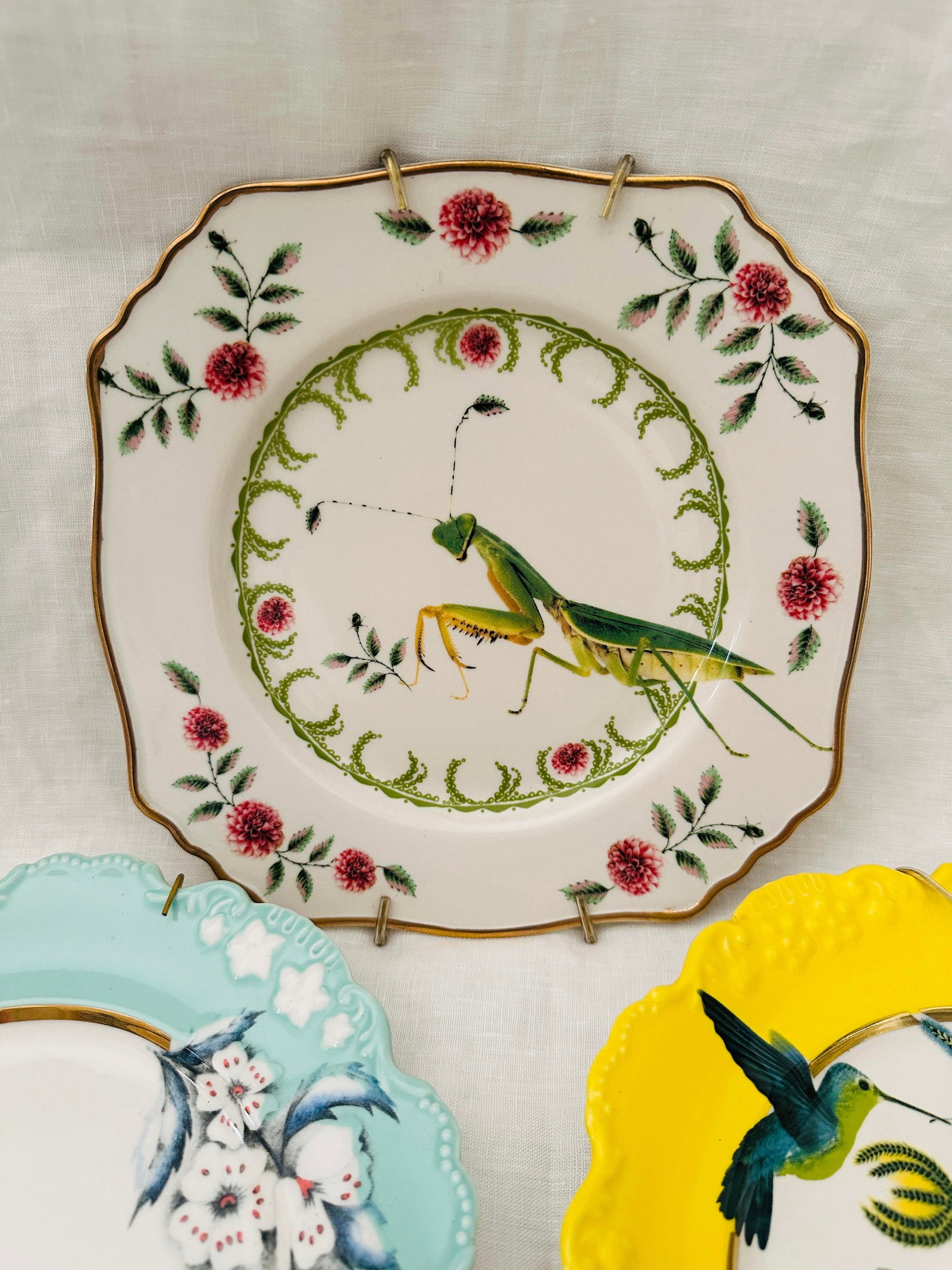 Anthropologie Lou Rota Set of 3 "Nature Table" Salad Plates - 3