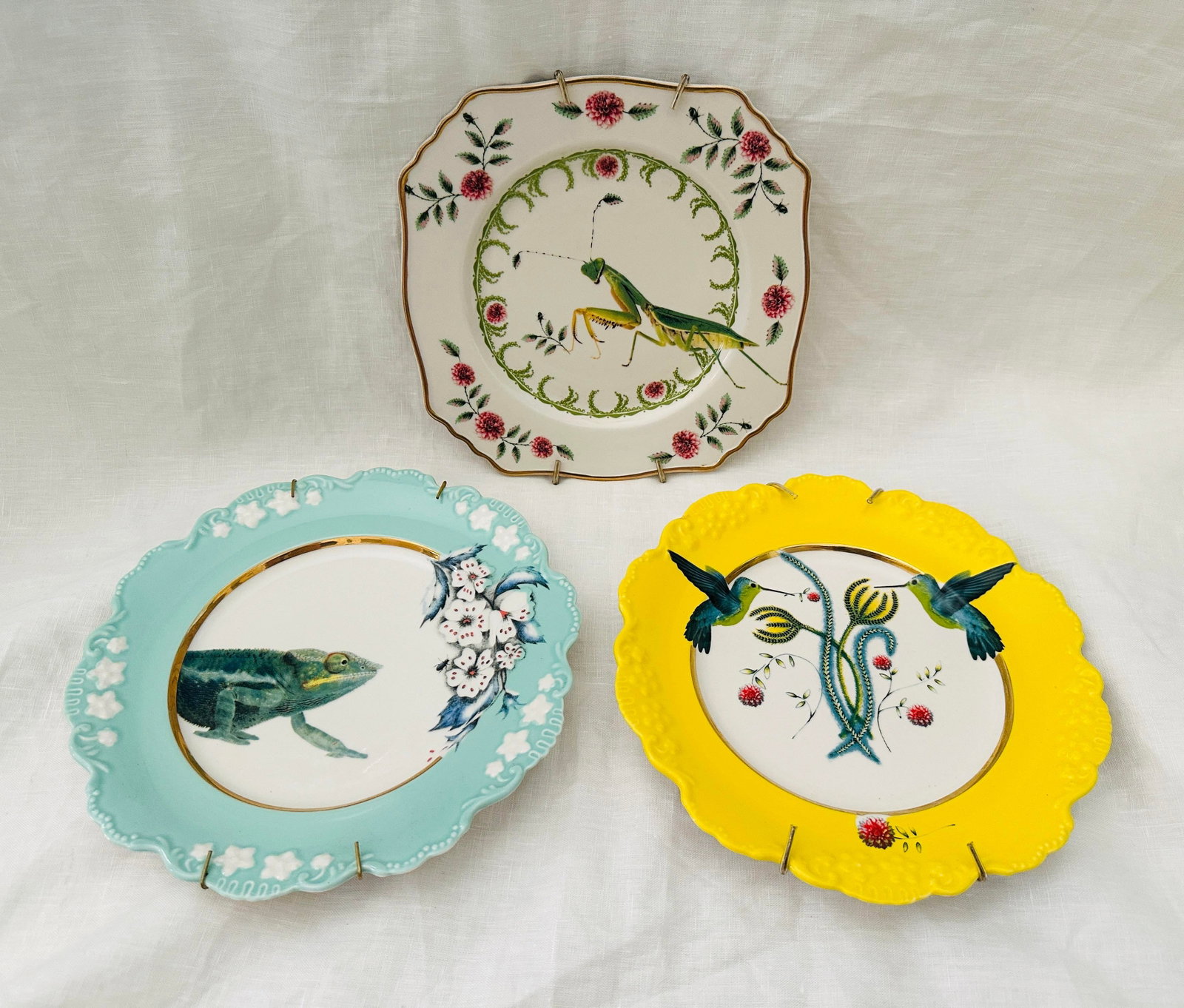 Anthropologie Lou Rota Set of 3 "Nature Table" Salad Plates - 4