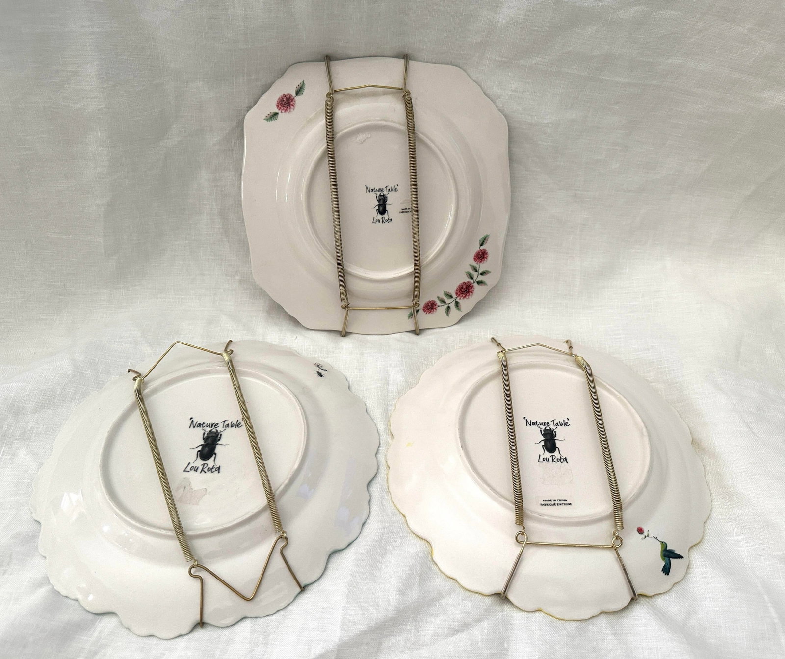 Anthropologie Lou Rota Set of 3 "Nature Table" Salad Plates - 5