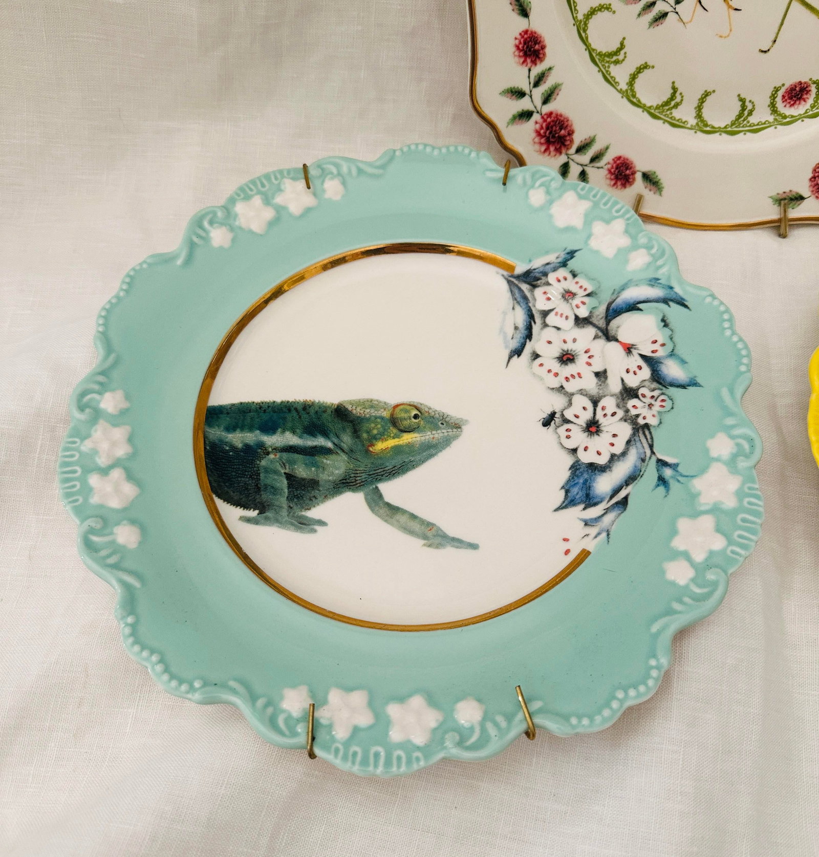 Anthropologie Lou Rota Set of 3 "Nature Table" Salad Plates - 6