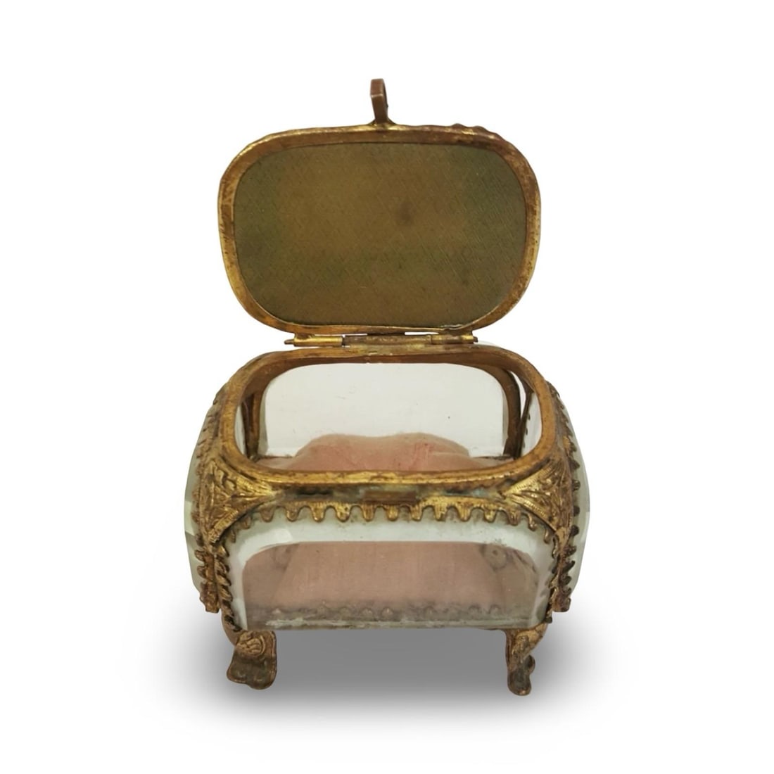 Antique Arc De Triomphe Antique French Beveled Glass Jewelry Box Souvenir Casket, Paris, C. 1900 - 3