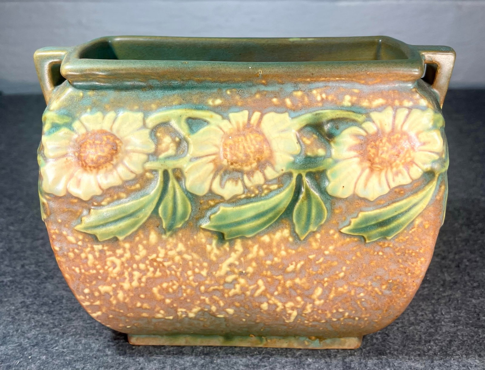 Antique Roseville Dahlrose Art Pottery Vase - 3