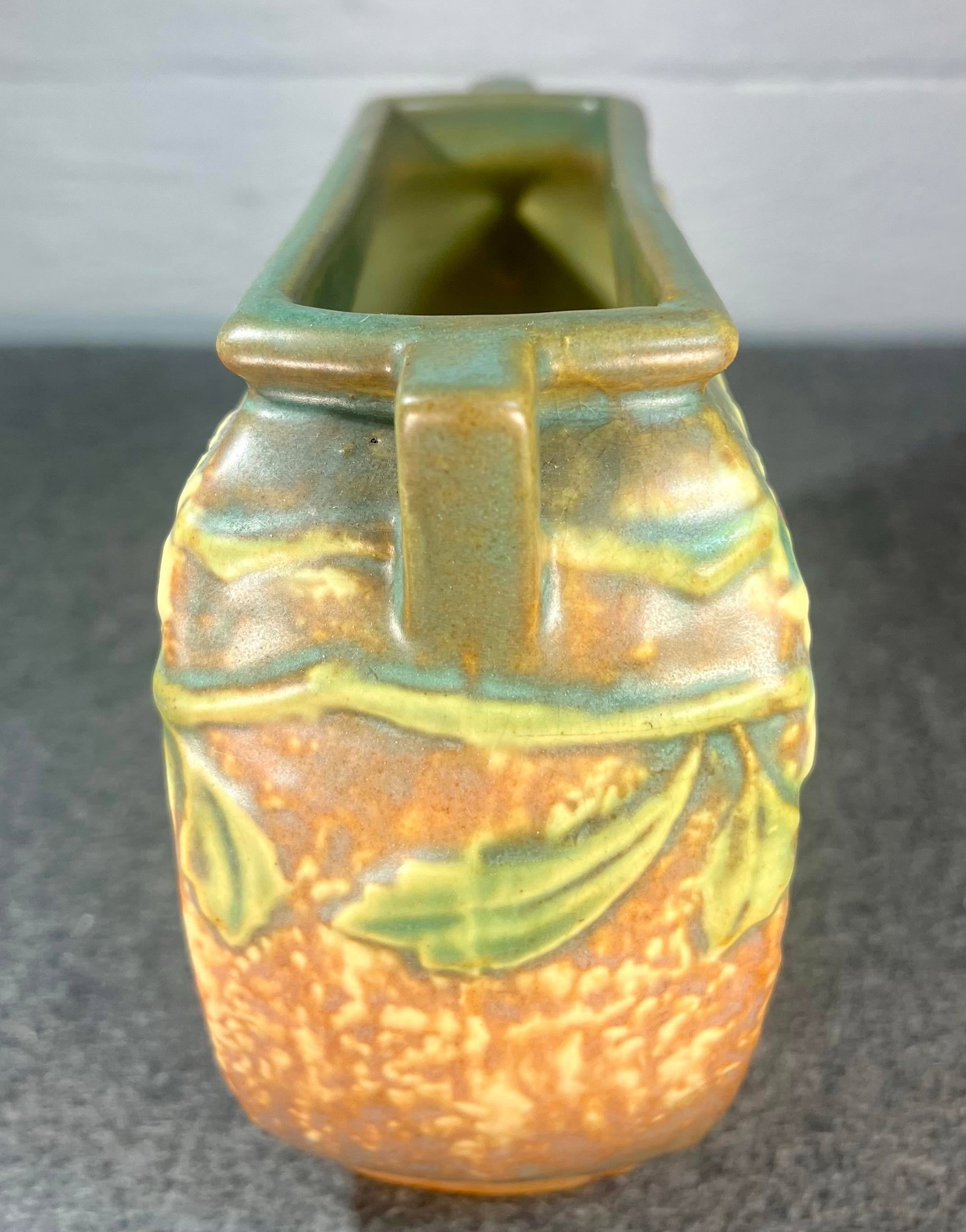 Antique Roseville Dahlrose Art Pottery Vase - 6