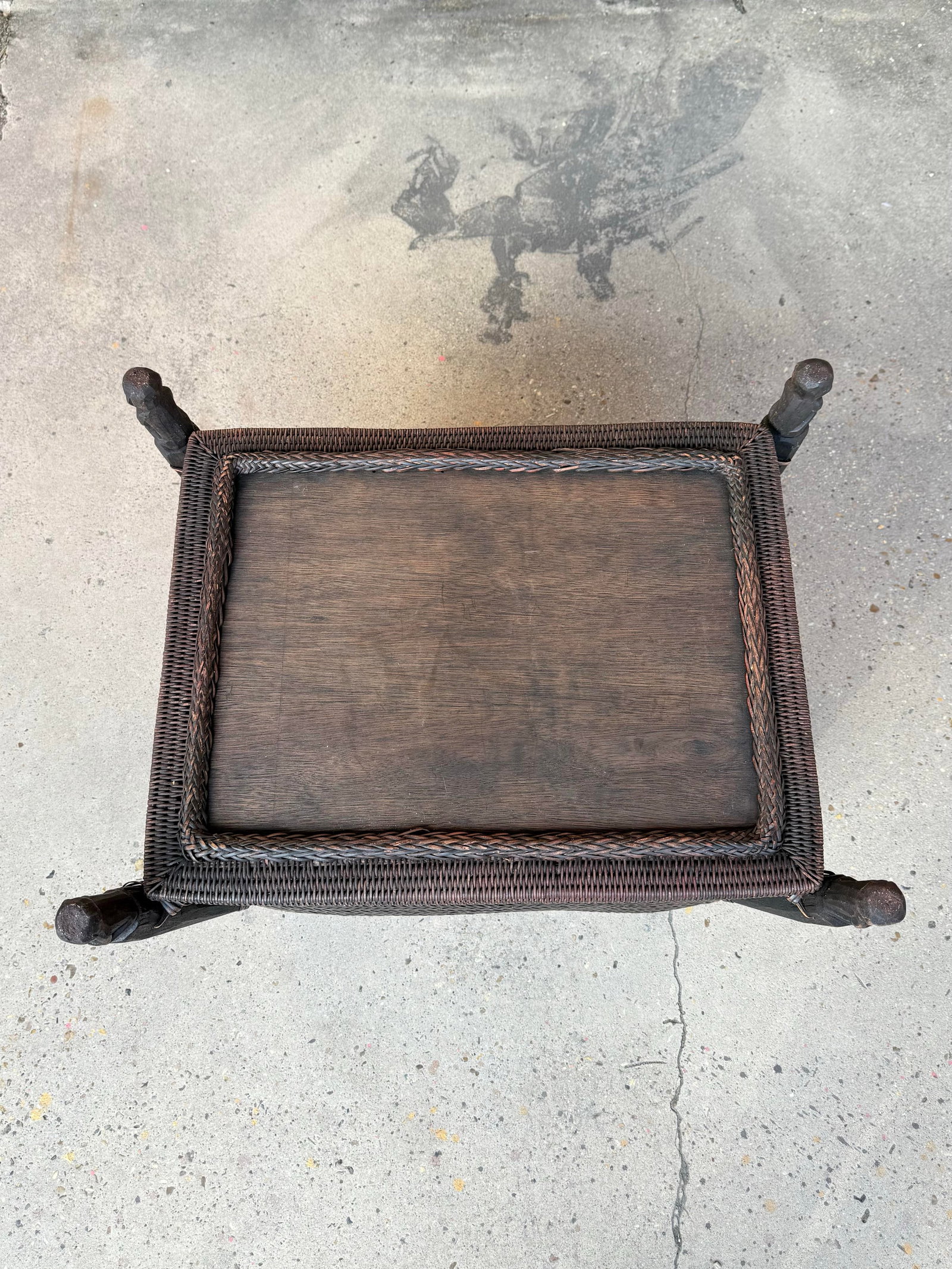 Late 20th Century Tribal Rattan Guardian Trunk by Turtle and Crane - Japandi Coffee Table - 9