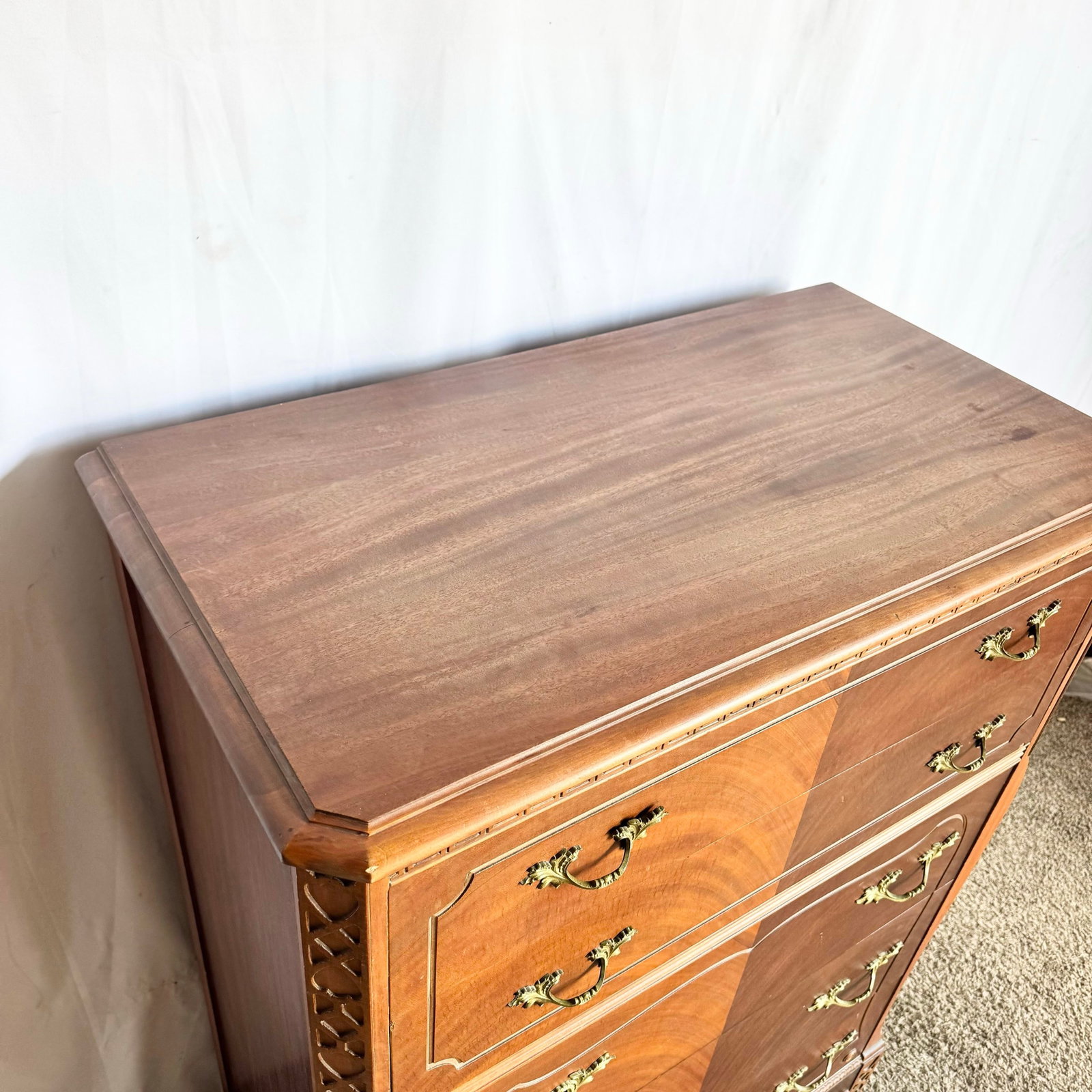 Antique French Provincial Style Wooden Highboy by Imperial Furniture Manufacturing - 9