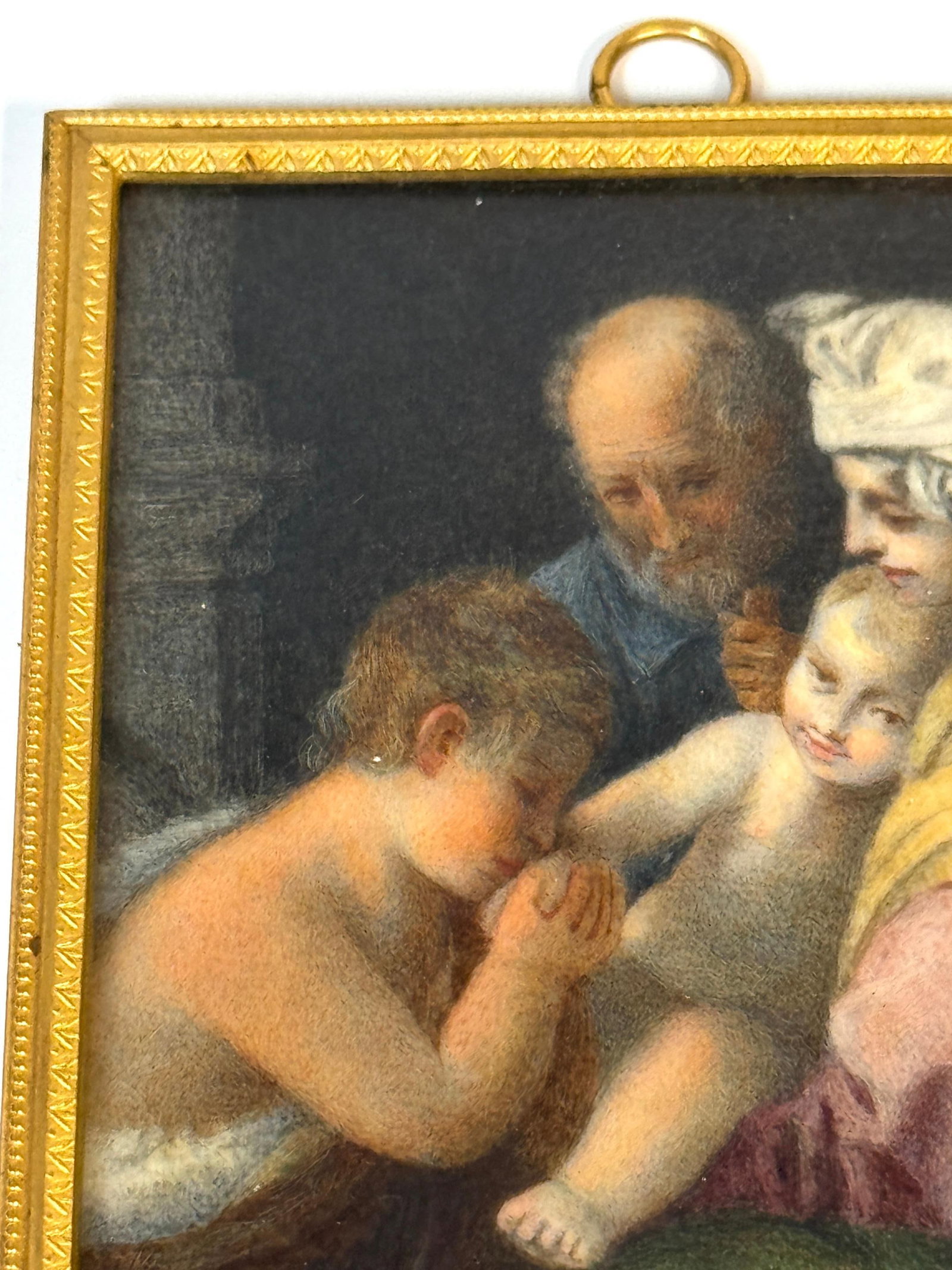 Italian Grand Tour Miniature of the Holy Family, Signed R. Tomassi, Rome, 19th C - 13