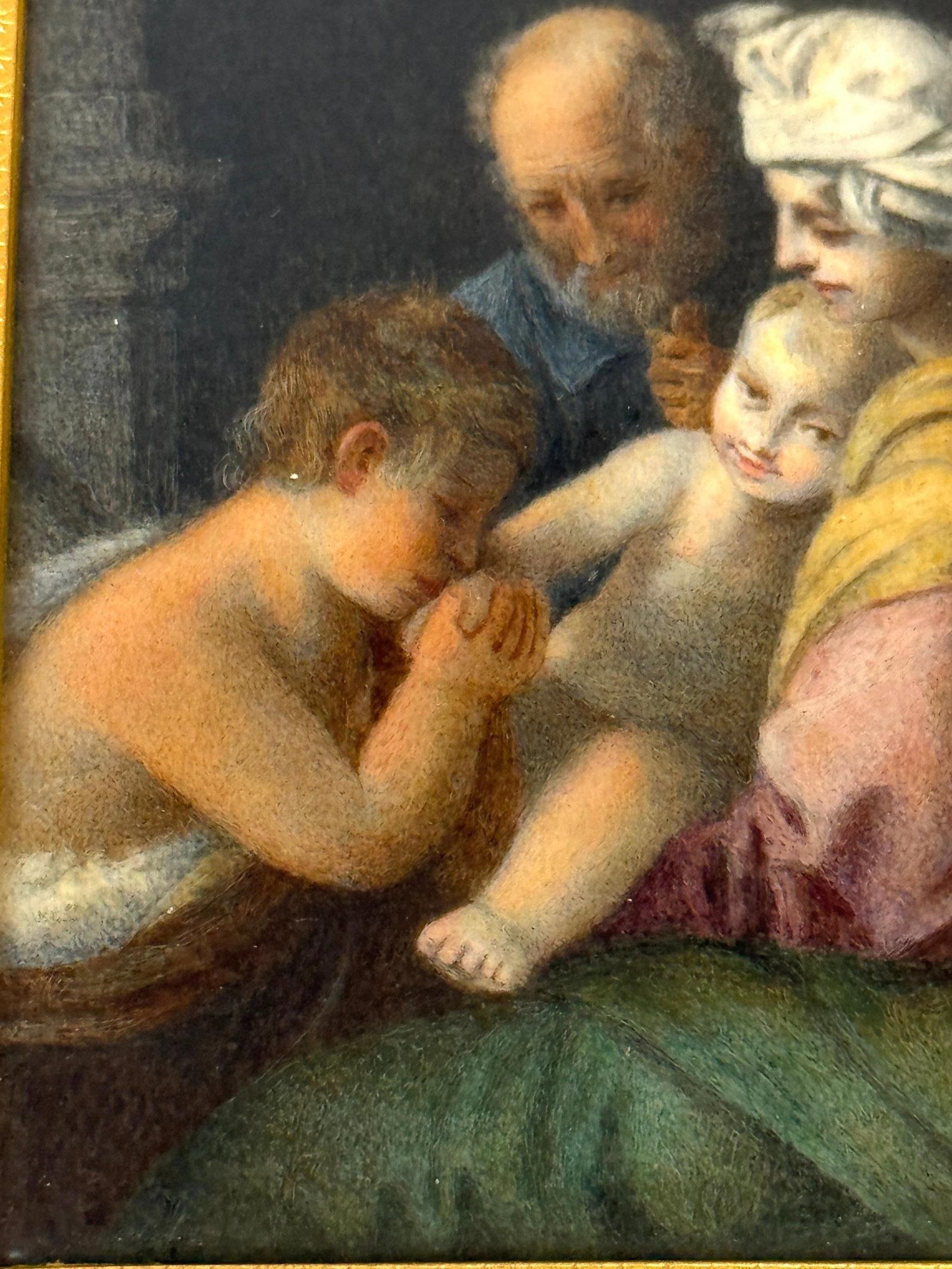 Italian Grand Tour Miniature of the Holy Family, Signed R. Tomassi, Rome, 19th C - 6
