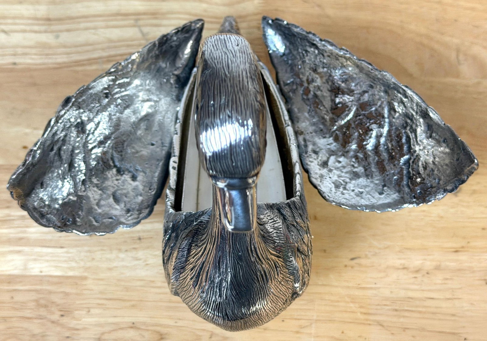 Articulated Silver-Plated Bronze Swan Box-/ Bonbonnière or Cache Pot - 17