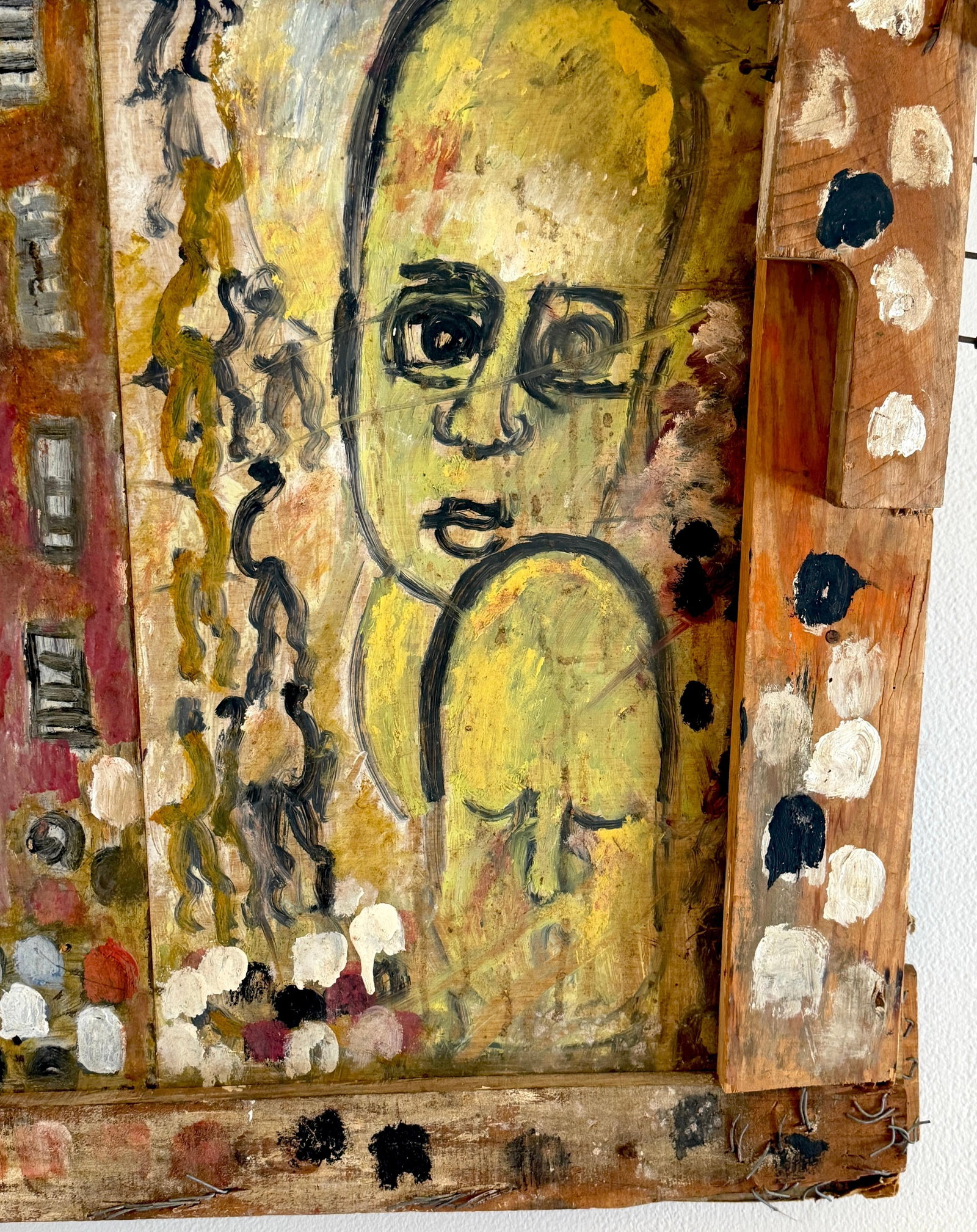 Purvis Young "” Procession and Witness (Angels and Mourning), Mixed-Media Diptych - 16