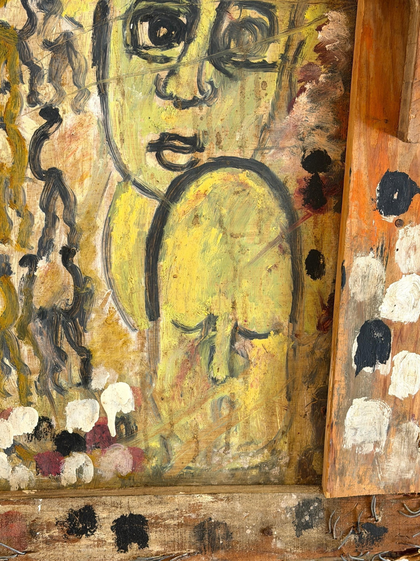 Purvis Young "” Procession and Witness (Angels and Mourning), Mixed-Media Diptych - 17