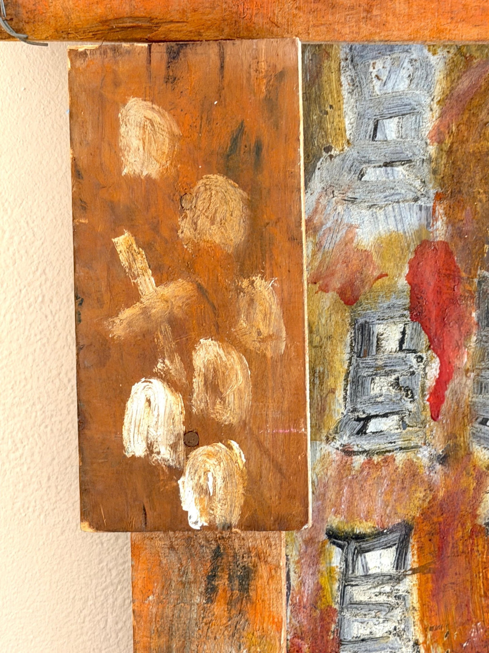 Purvis Young "” Procession and Witness (Angels and Mourning), Mixed-Media Diptych - 4