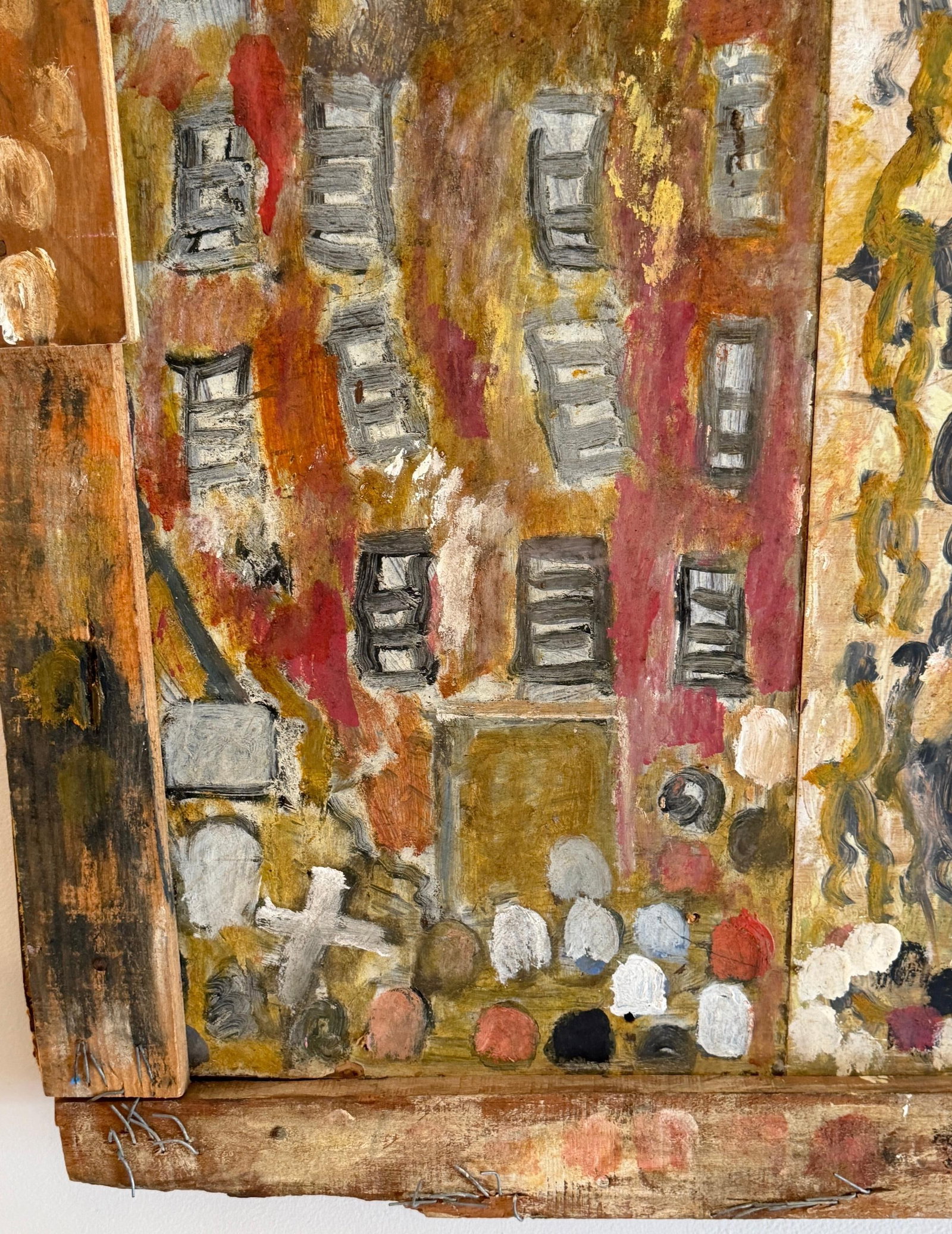 Purvis Young "” Procession and Witness (Angels and Mourning), Mixed-Media Diptych - 6