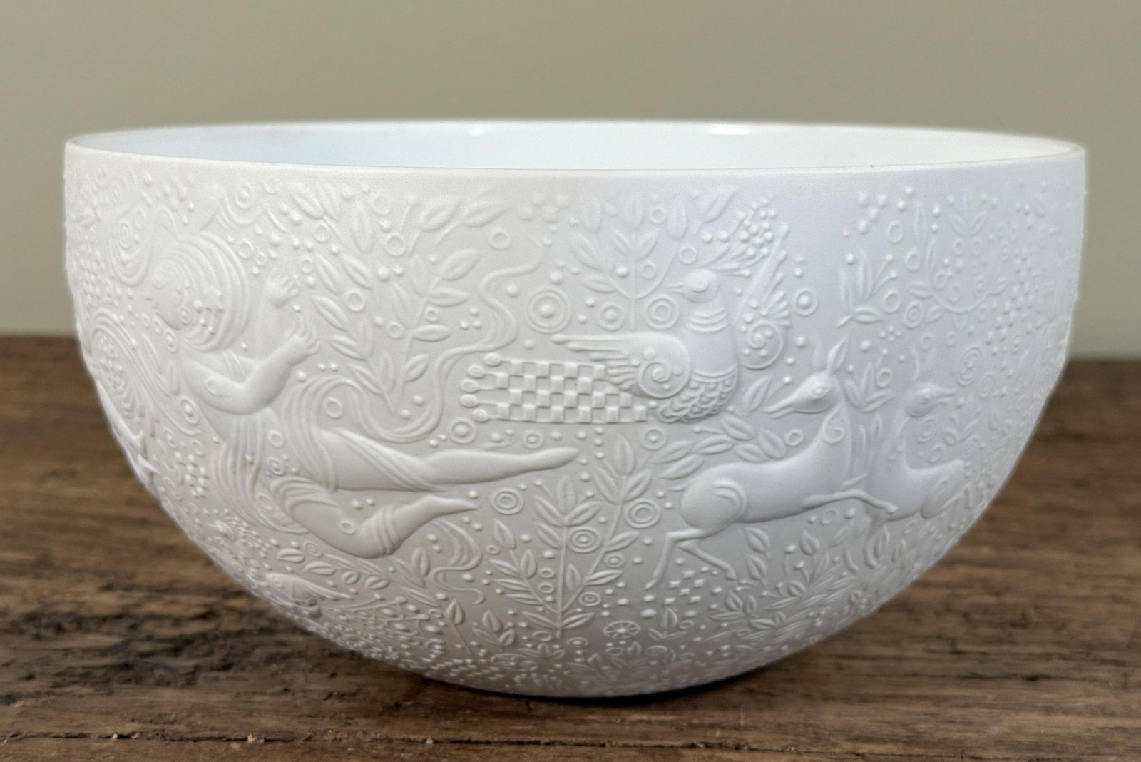 Mid Century Rosenthal Studio Line Porcelain Bowl BjÃ¸rn Wiinblad Magic Flute Relief Motif - 3