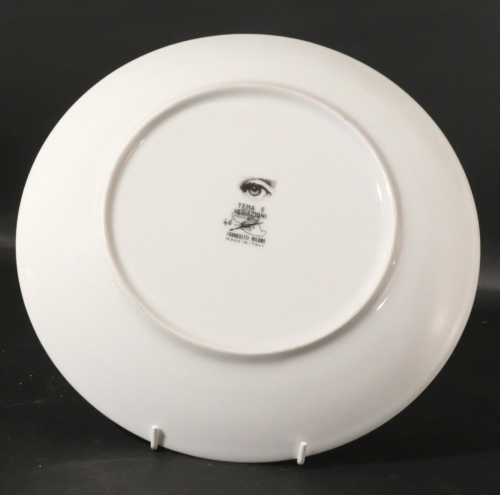 Fornasetti Porcelain Themes & Variation Plate, Pattern Number 46 - 8