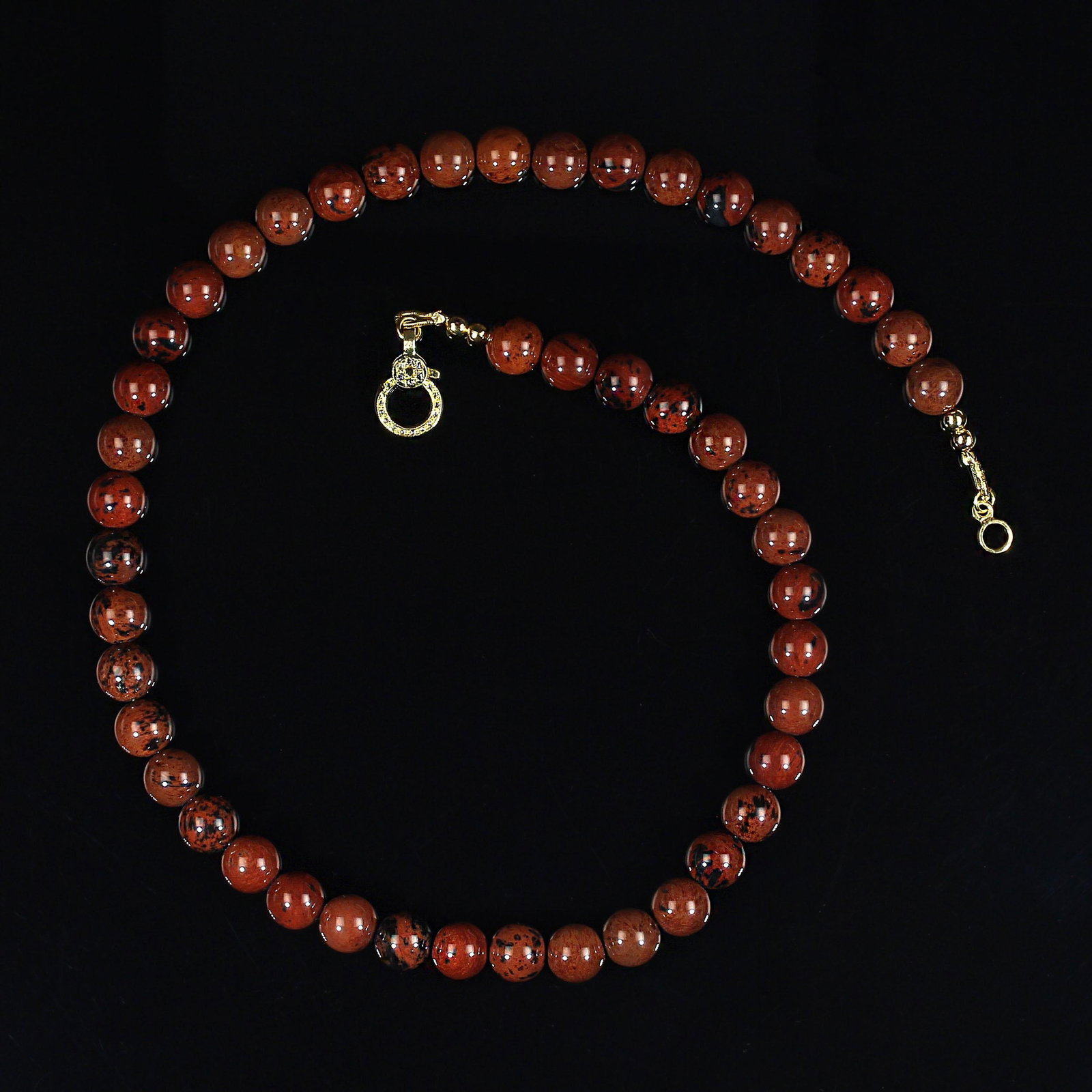 Ajd 17 Inch Rich Chocolate Brown Necklace With Diamond Chip Vermeil Clasp - 2