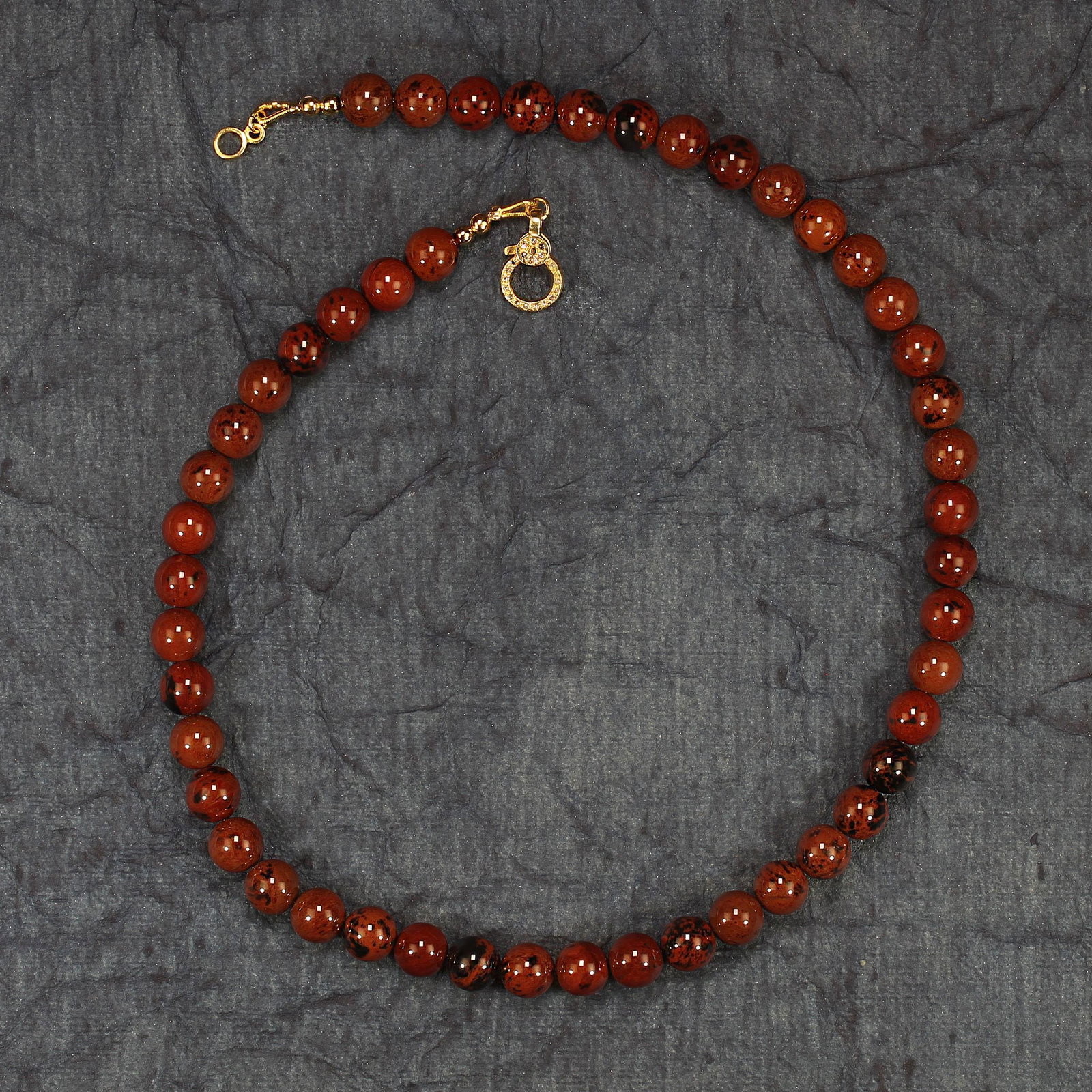Ajd 17 Inch Rich Chocolate Brown Necklace With Diamond Chip Vermeil Clasp - 3