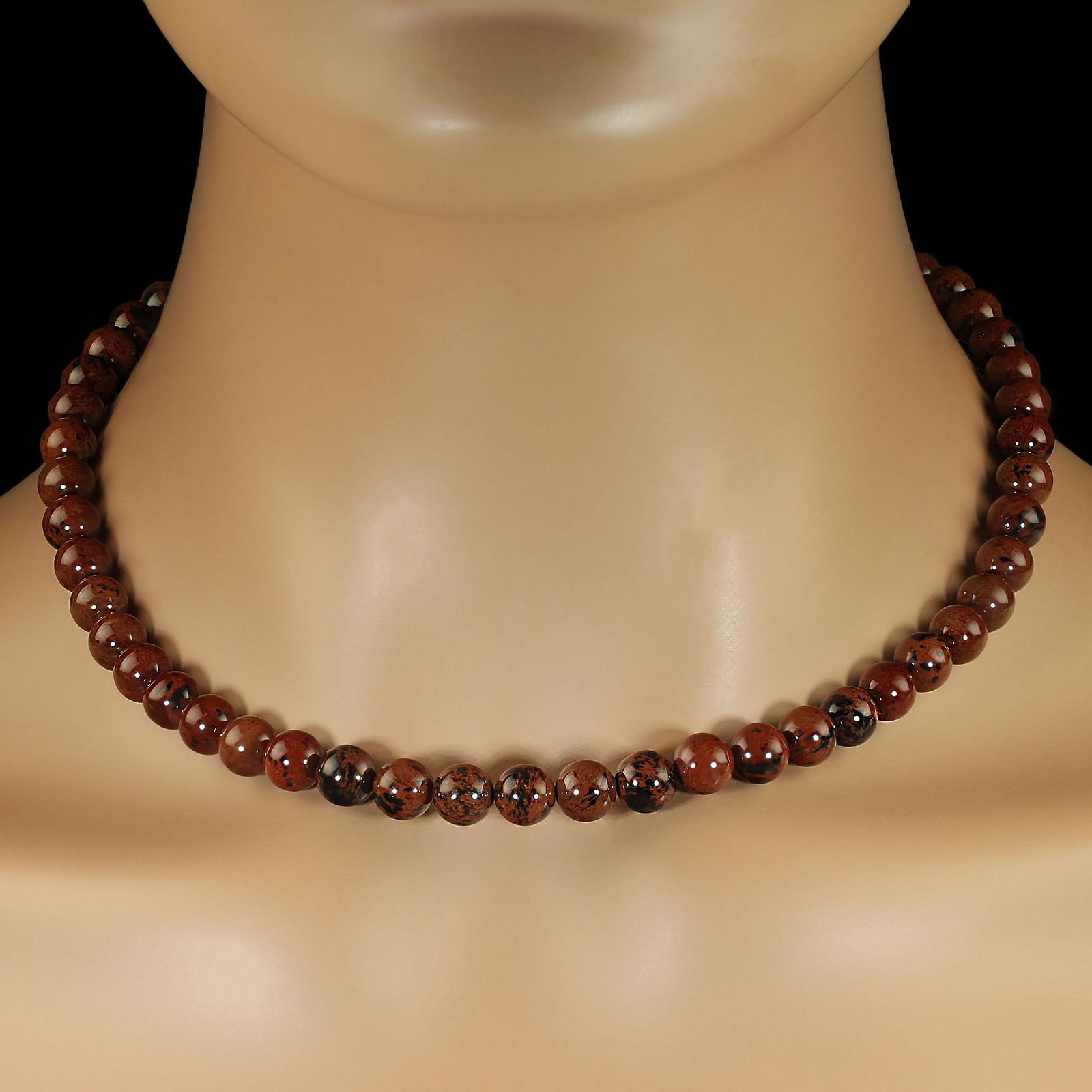 Ajd 17 Inch Rich Chocolate Brown Necklace With Diamond Chip Vermeil Clasp - 4