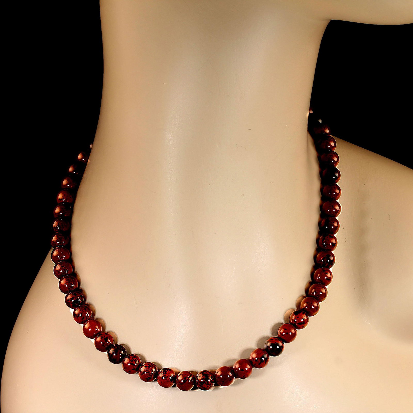 Ajd 17 Inch Rich Chocolate Brown Necklace With Diamond Chip Vermeil Clasp - 5